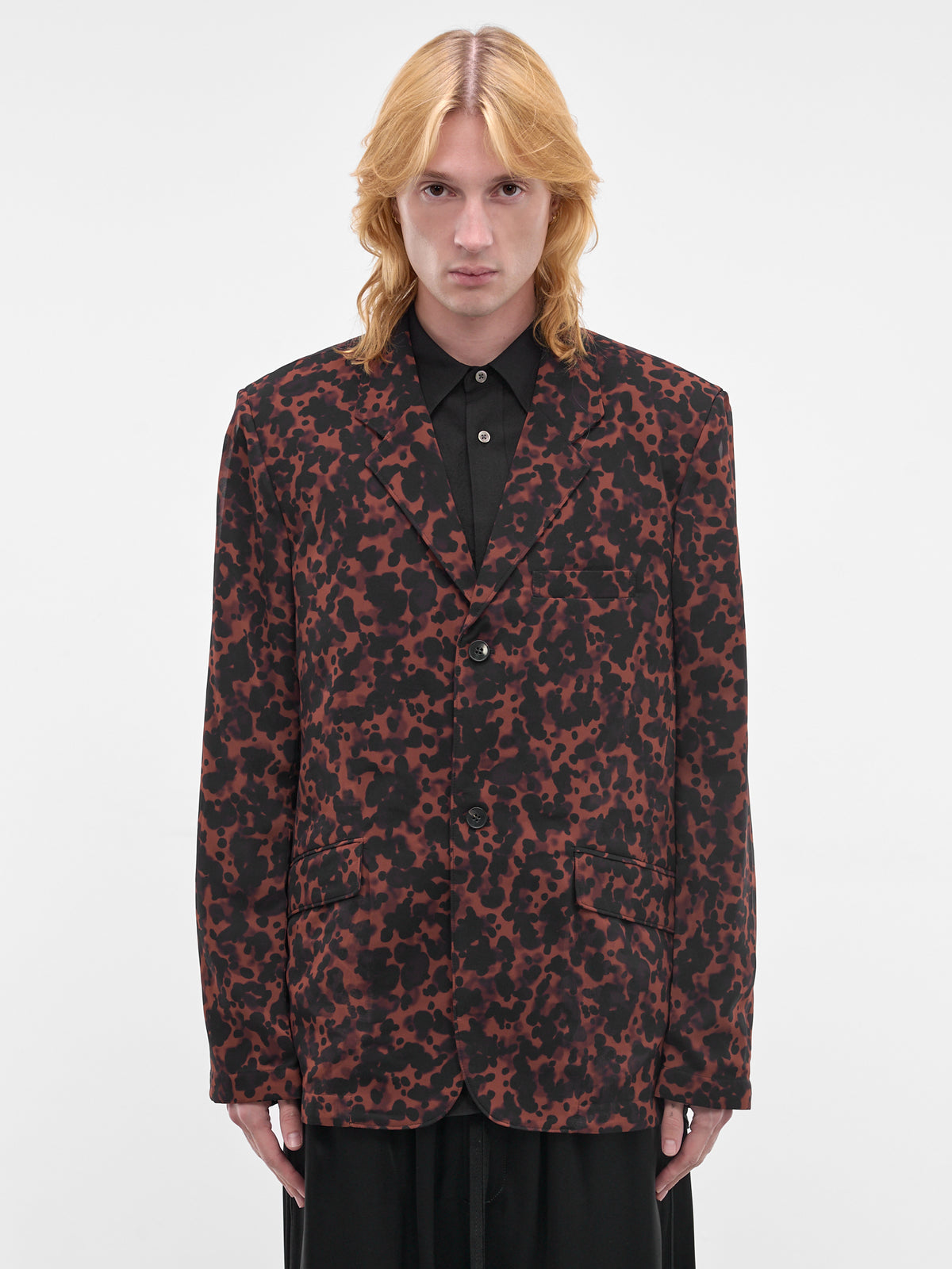 LOUIS GABRIEL NOUCHI Abstract Semi-Sheer Blazer | H.Lorenzo - front