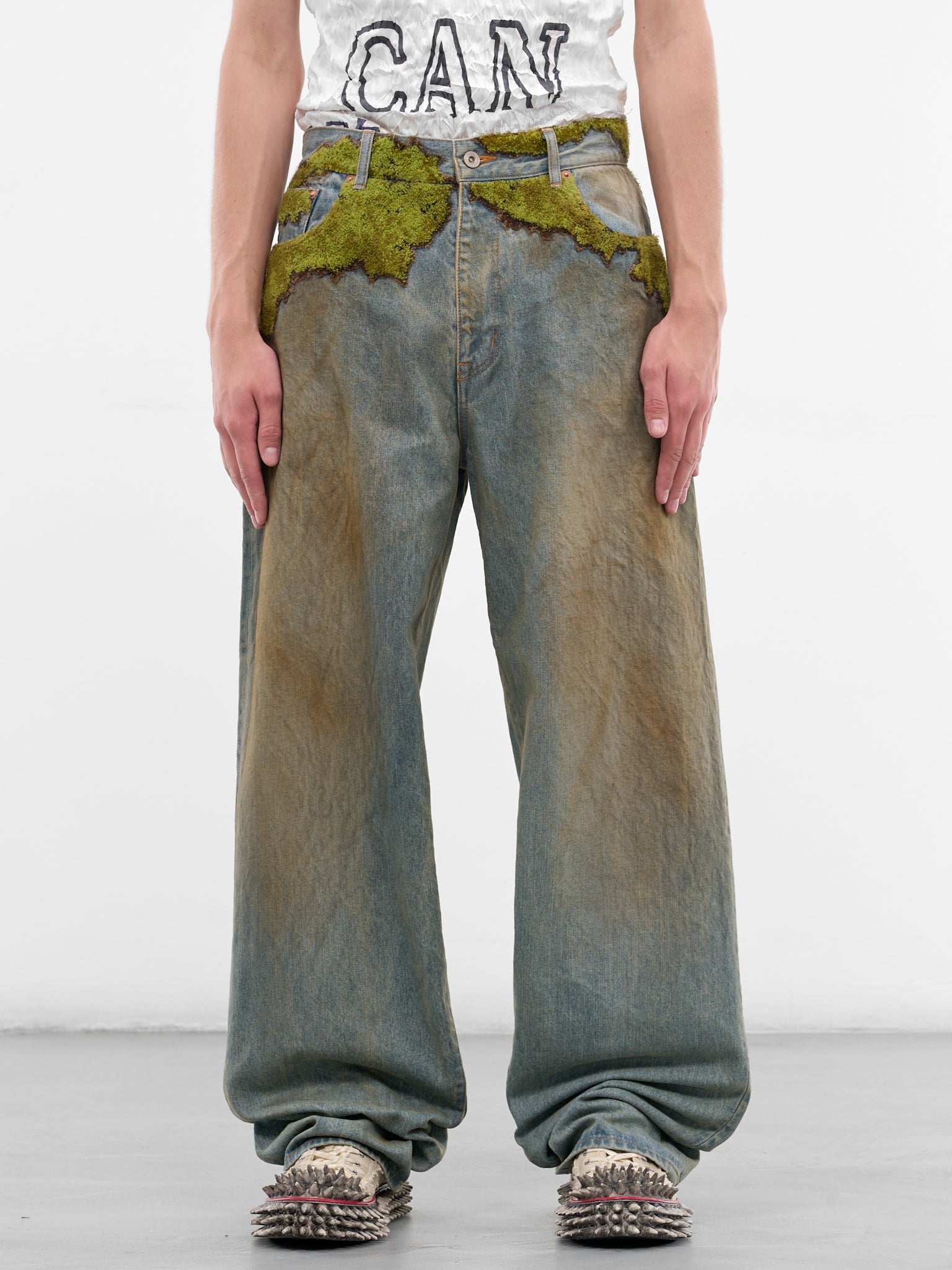 Moss Embroidered Denim Jeans (26SS20PT351-INDIGO)