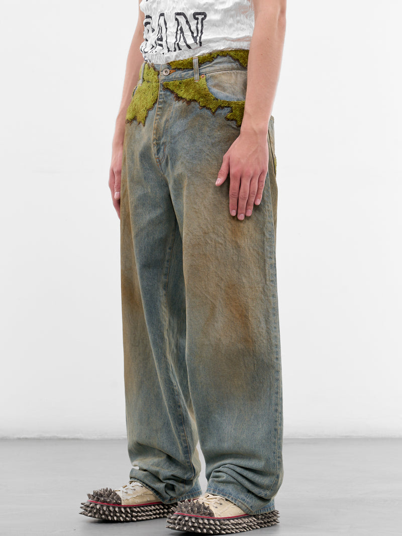 Moss Embroidered Denim Jeans (26SS20PT351-INDIGO)