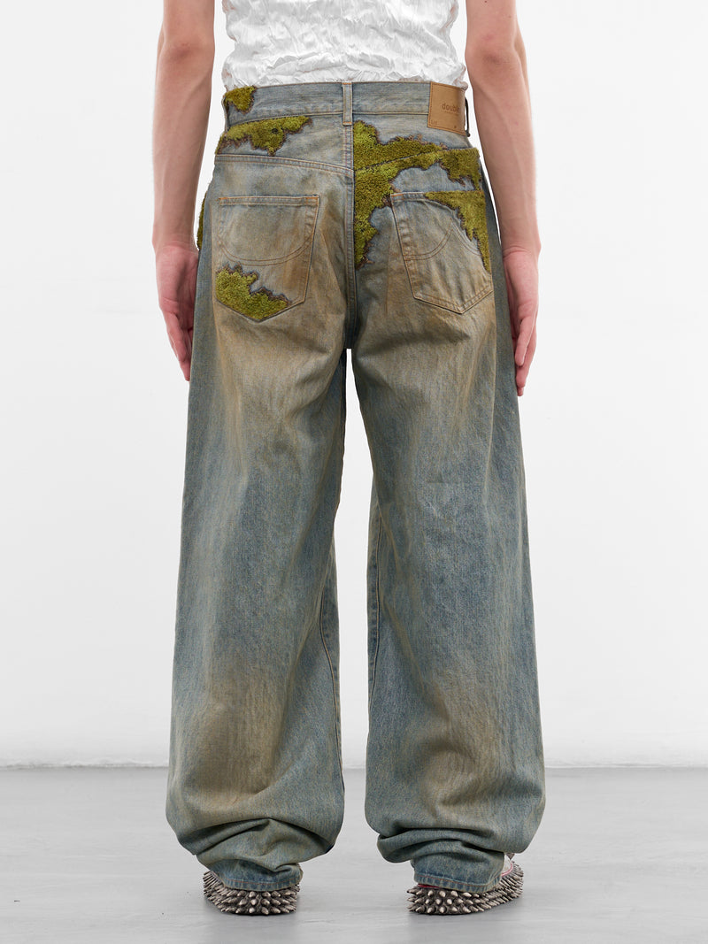 Moss Embroidered Denim Jeans (26SS20PT351-INDIGO)