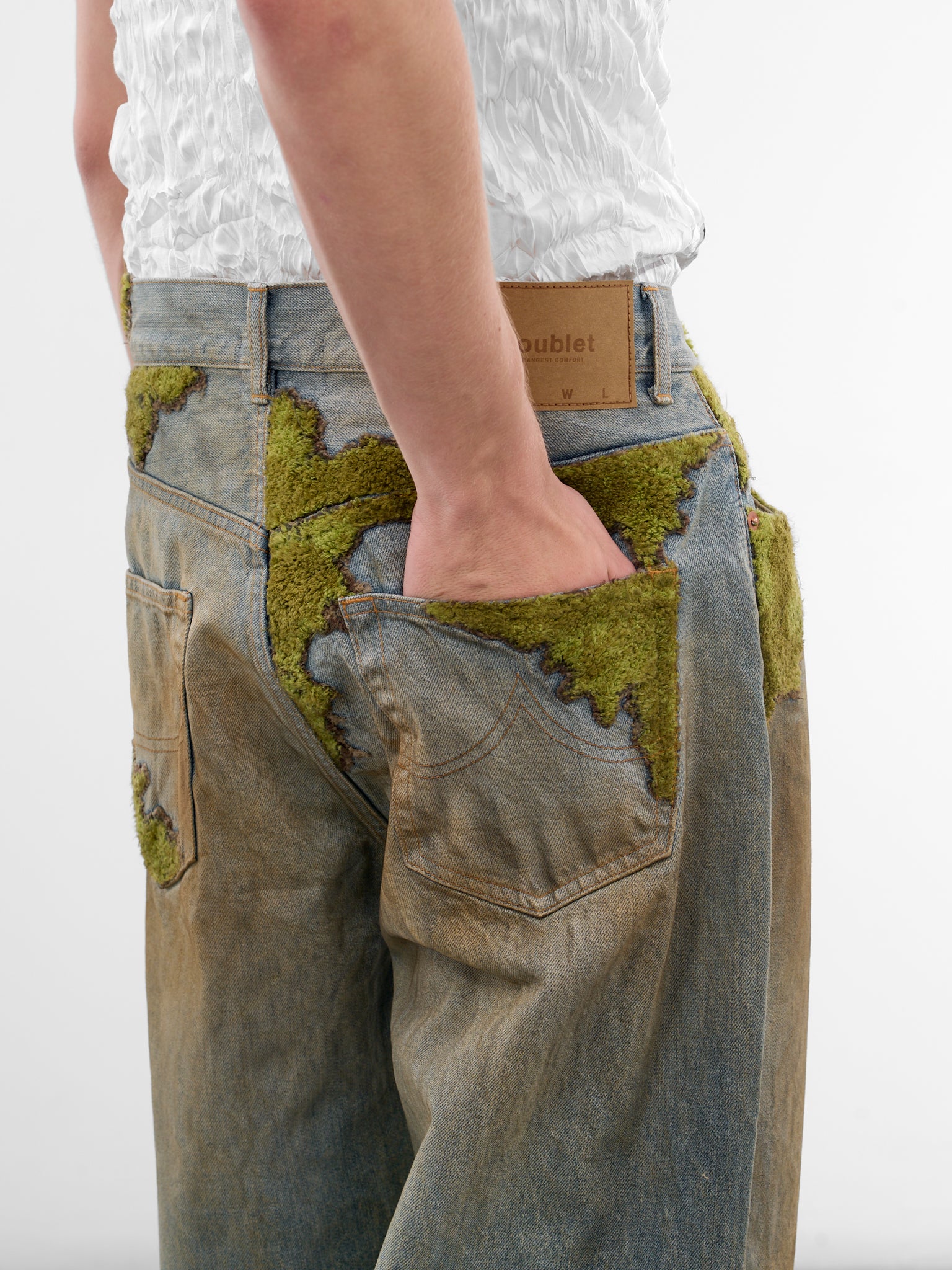 Moss Embroidered Denim Jeans (26SS20PT351-INDIGO)