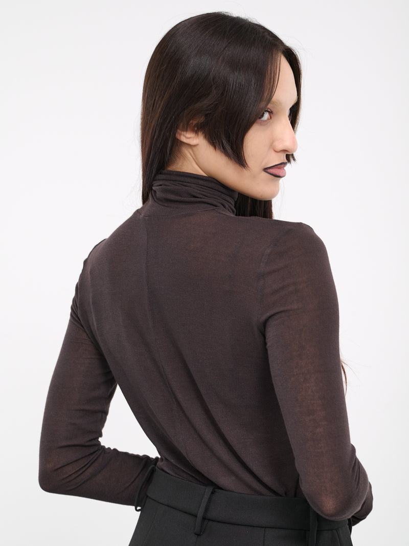 Bodycon Turtleneck (023-W-5-09-CHOCOLATE)