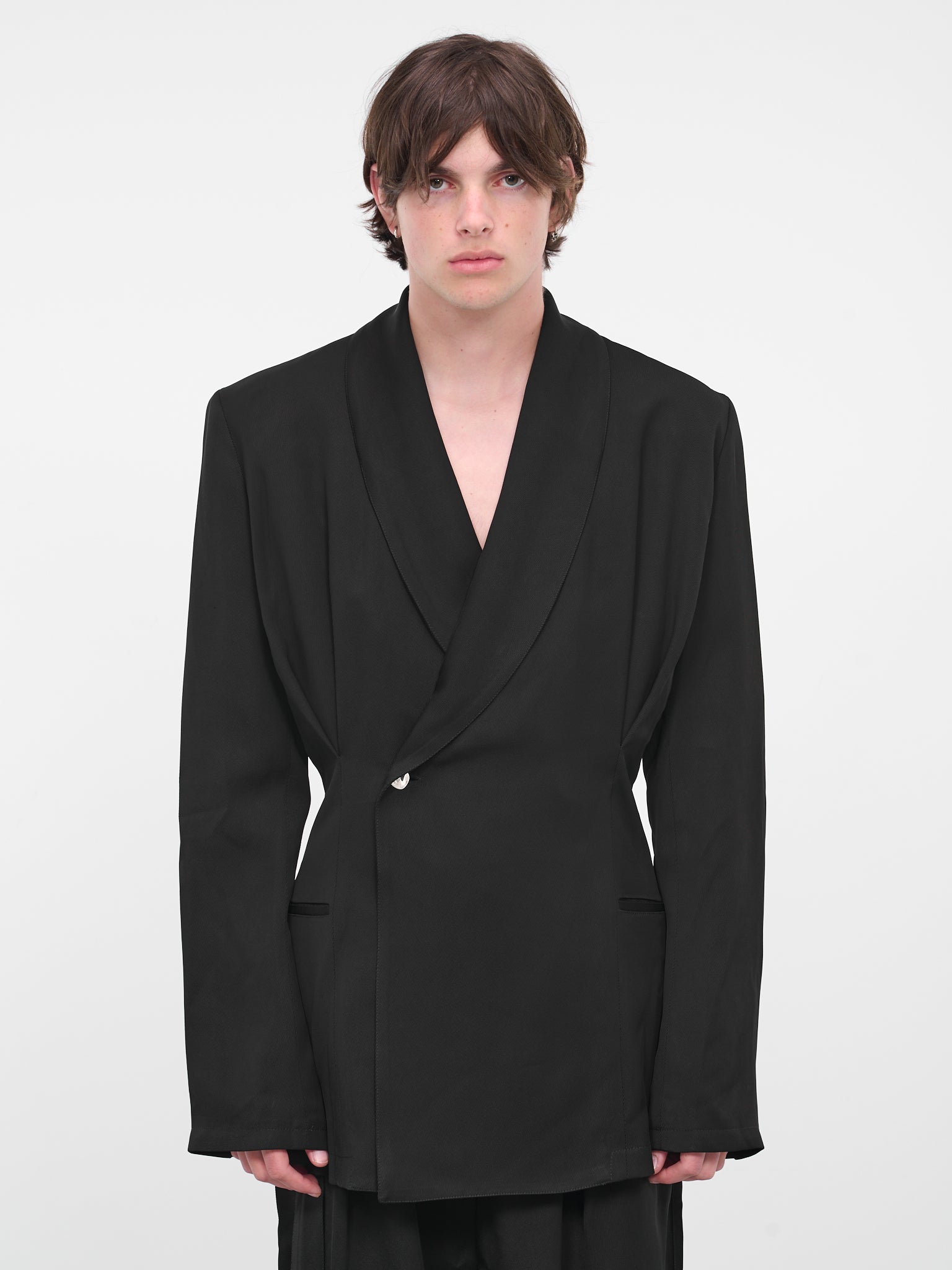 Double-Breasted Jacket (0247-T722-BLACK)