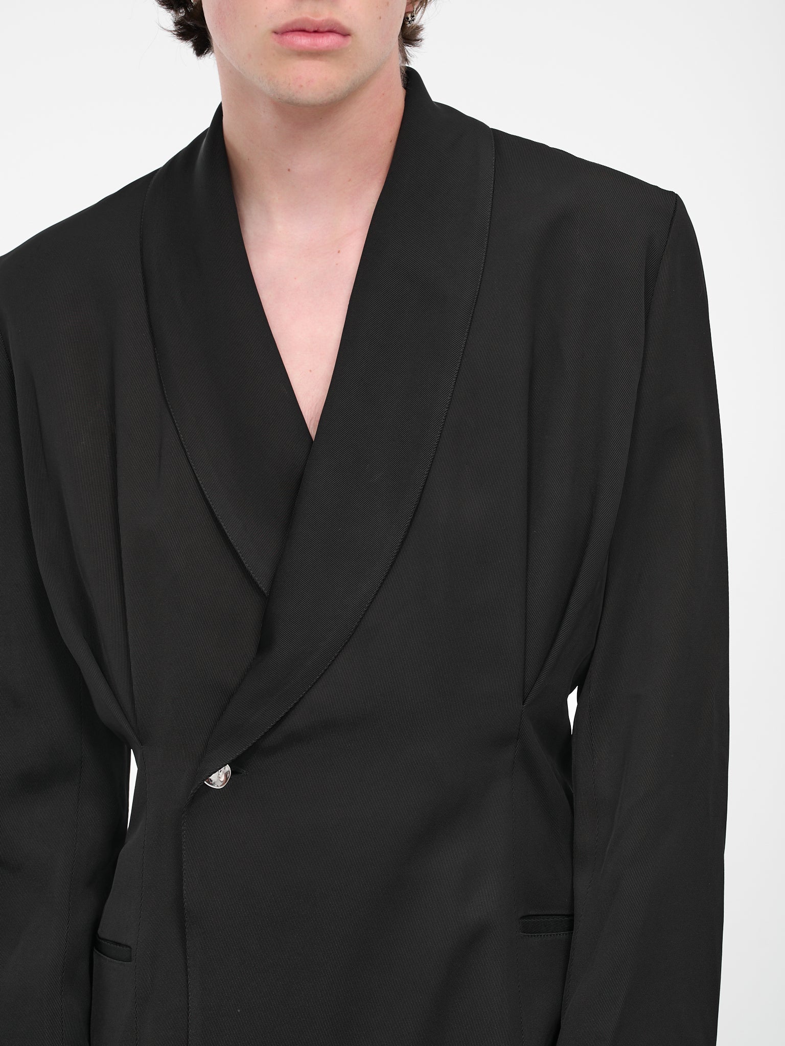 Double-Breasted Jacket (0247-T722-BLACK)