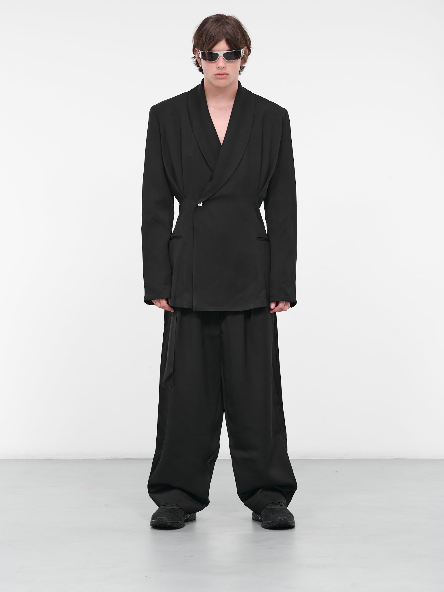 Double-Breasted Jacket (0247-T722-BLACK)