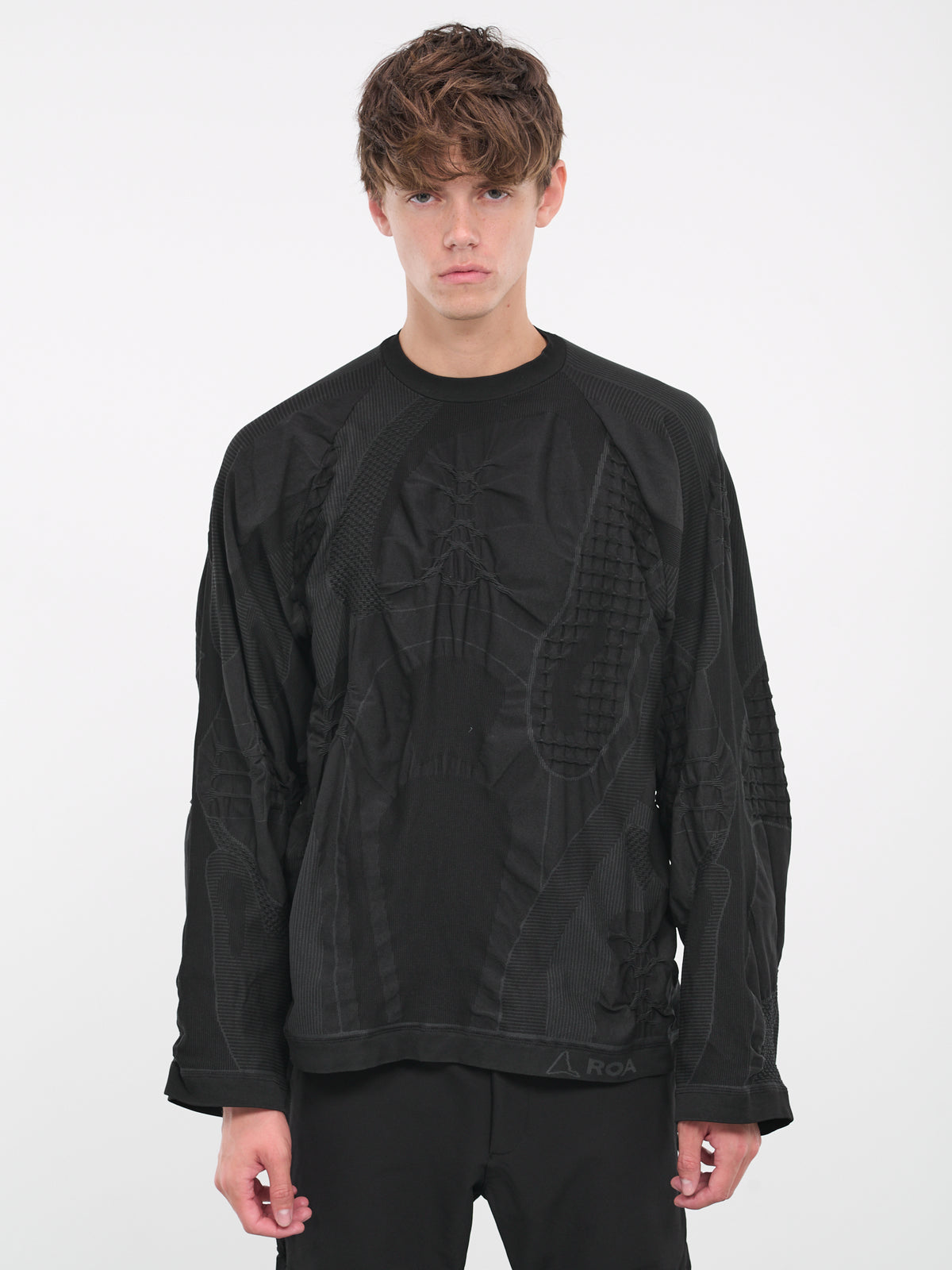 3D Knit Sweater (027OT05-GRY0008-GREY-BLACK)