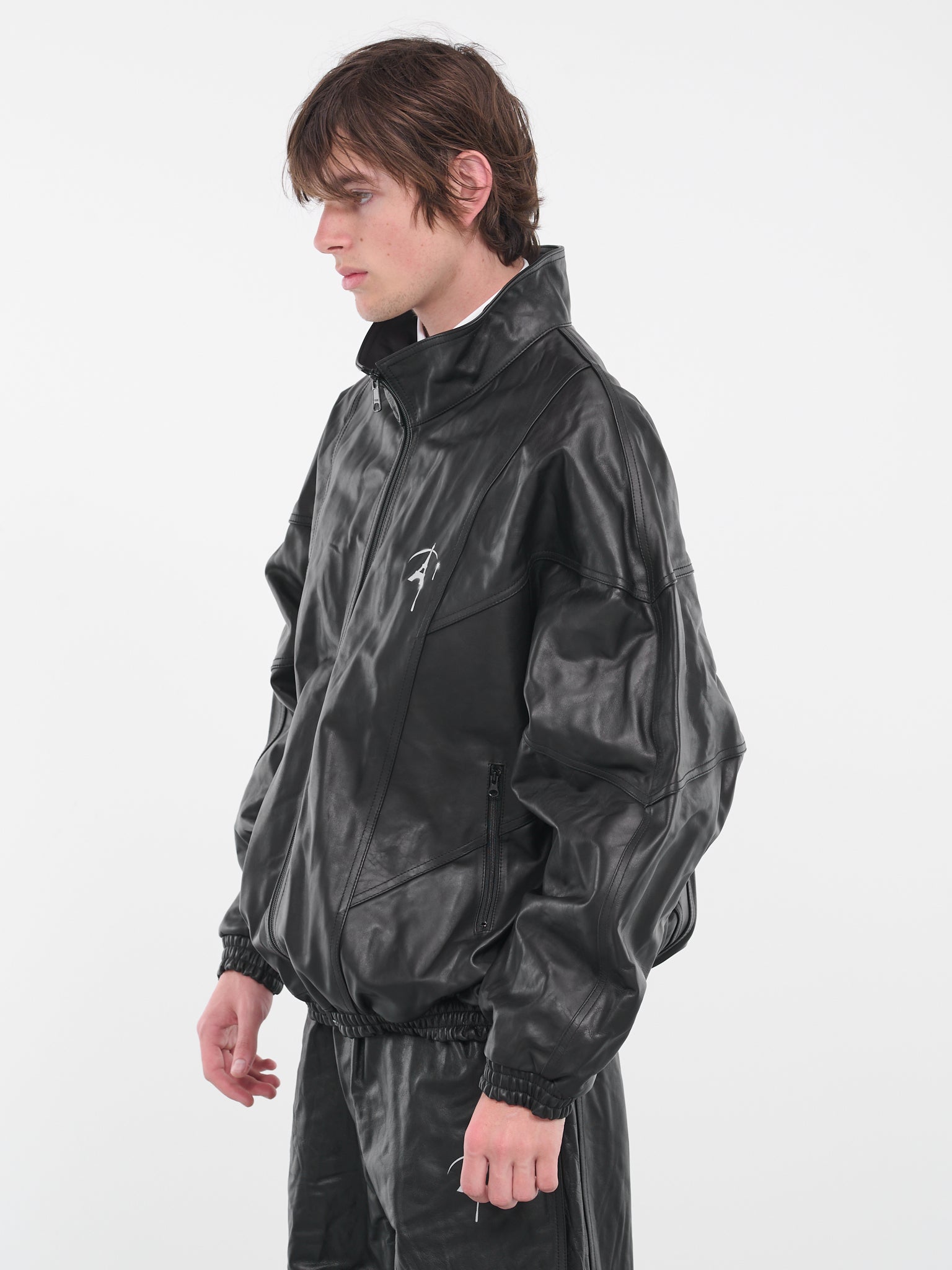 Paris Pictures Leather Jacket (02BL166-BLACK)