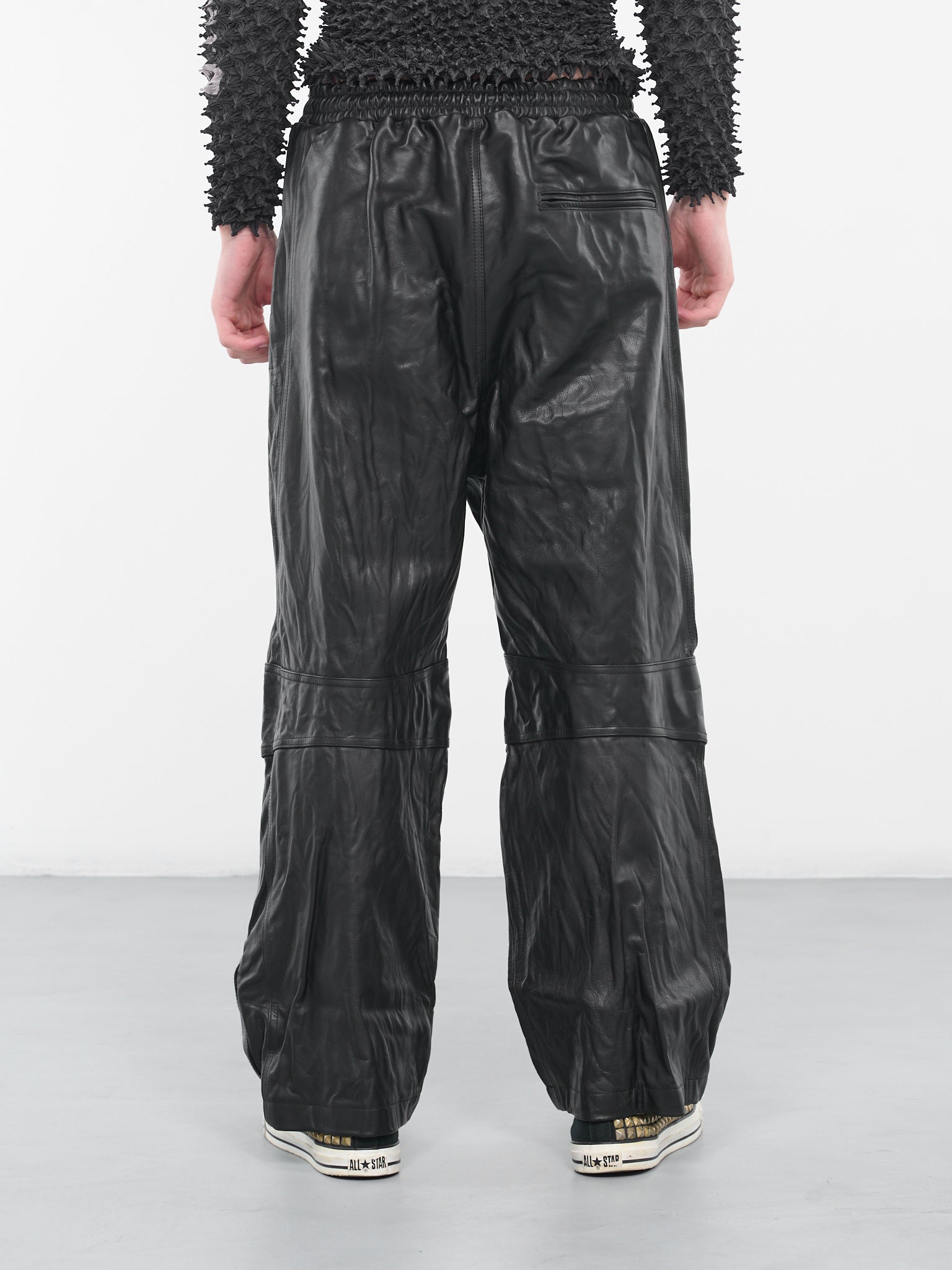 Paris Pictures Leather Pants (02PT233-BLACK)