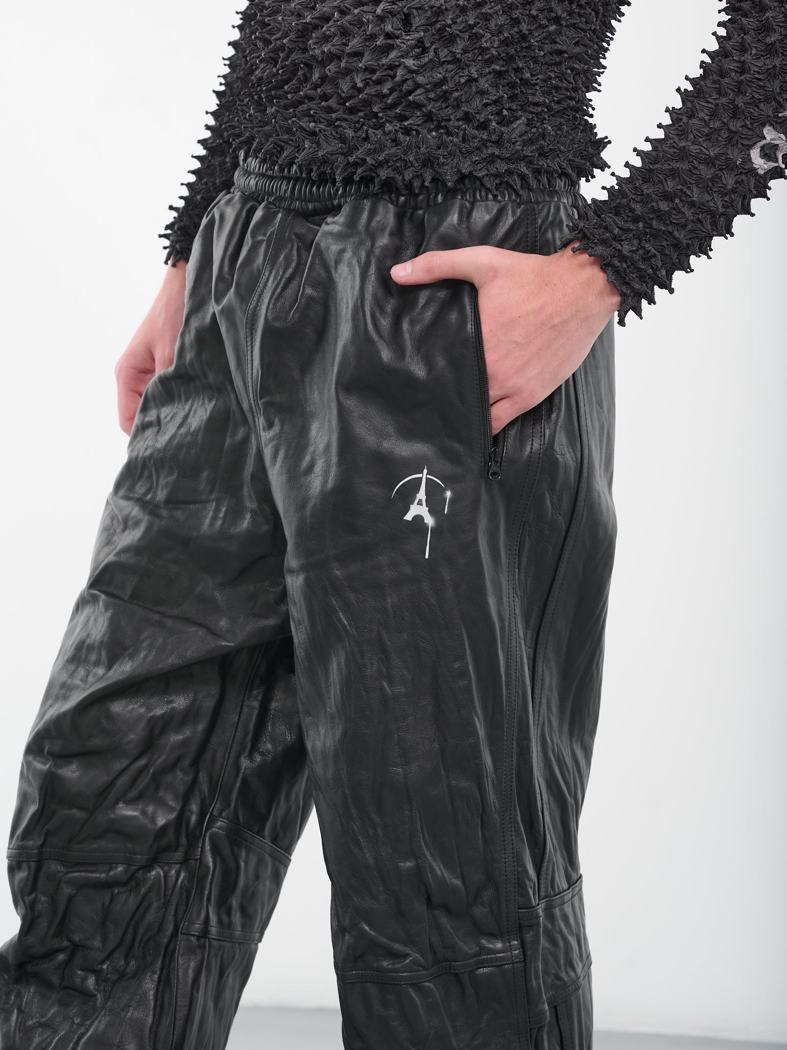 Paris Pictures Leather Pants (02PT233-BLACK)