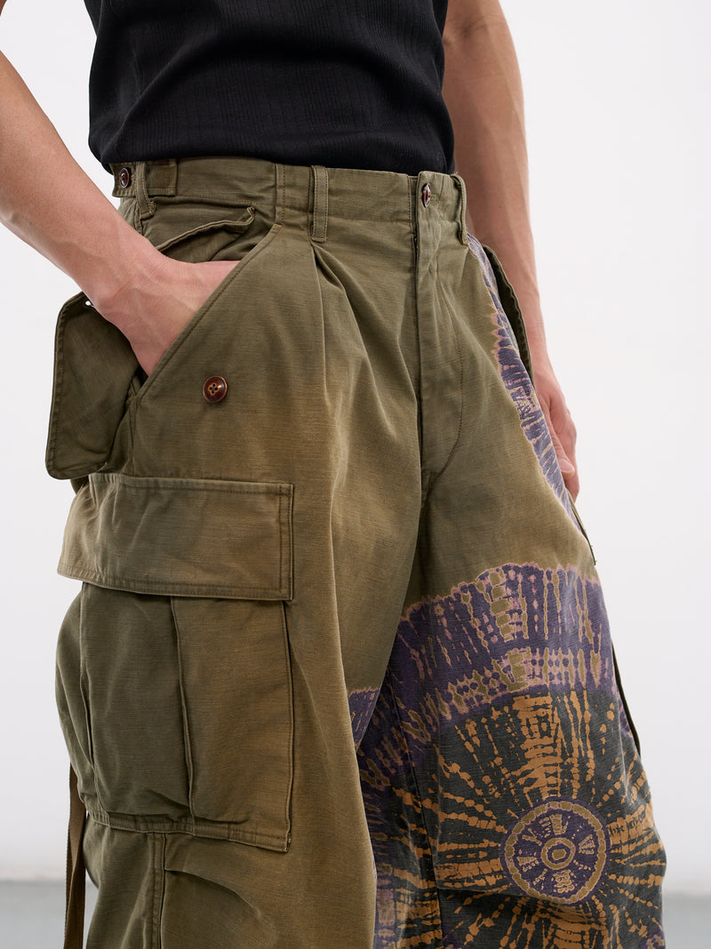 Khaki Tie-Dye Cargo Pants (26SS-P-08-KHAKI)