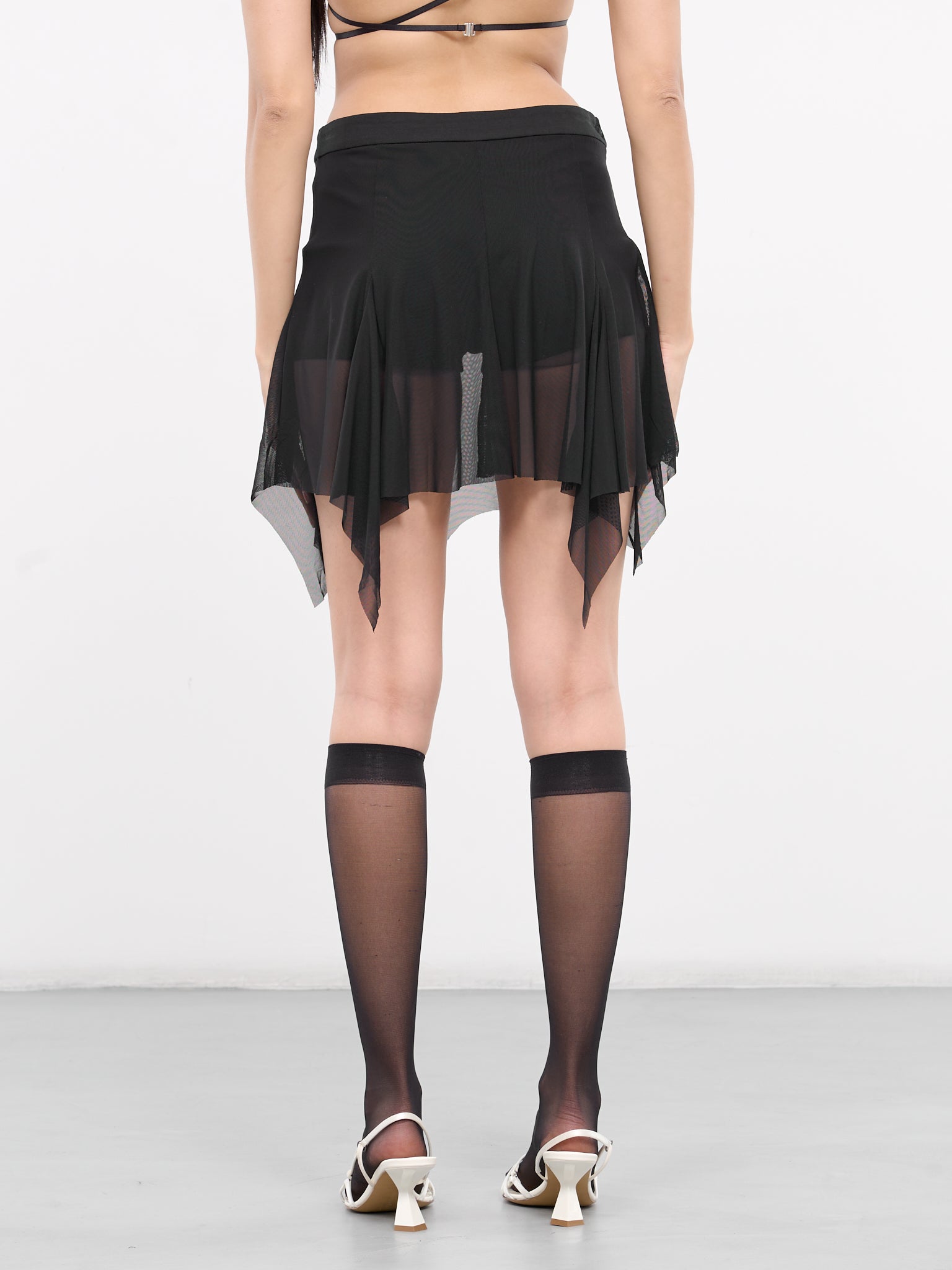 Draping Shorts Mini Skirt (SK-02BK-BLACK)