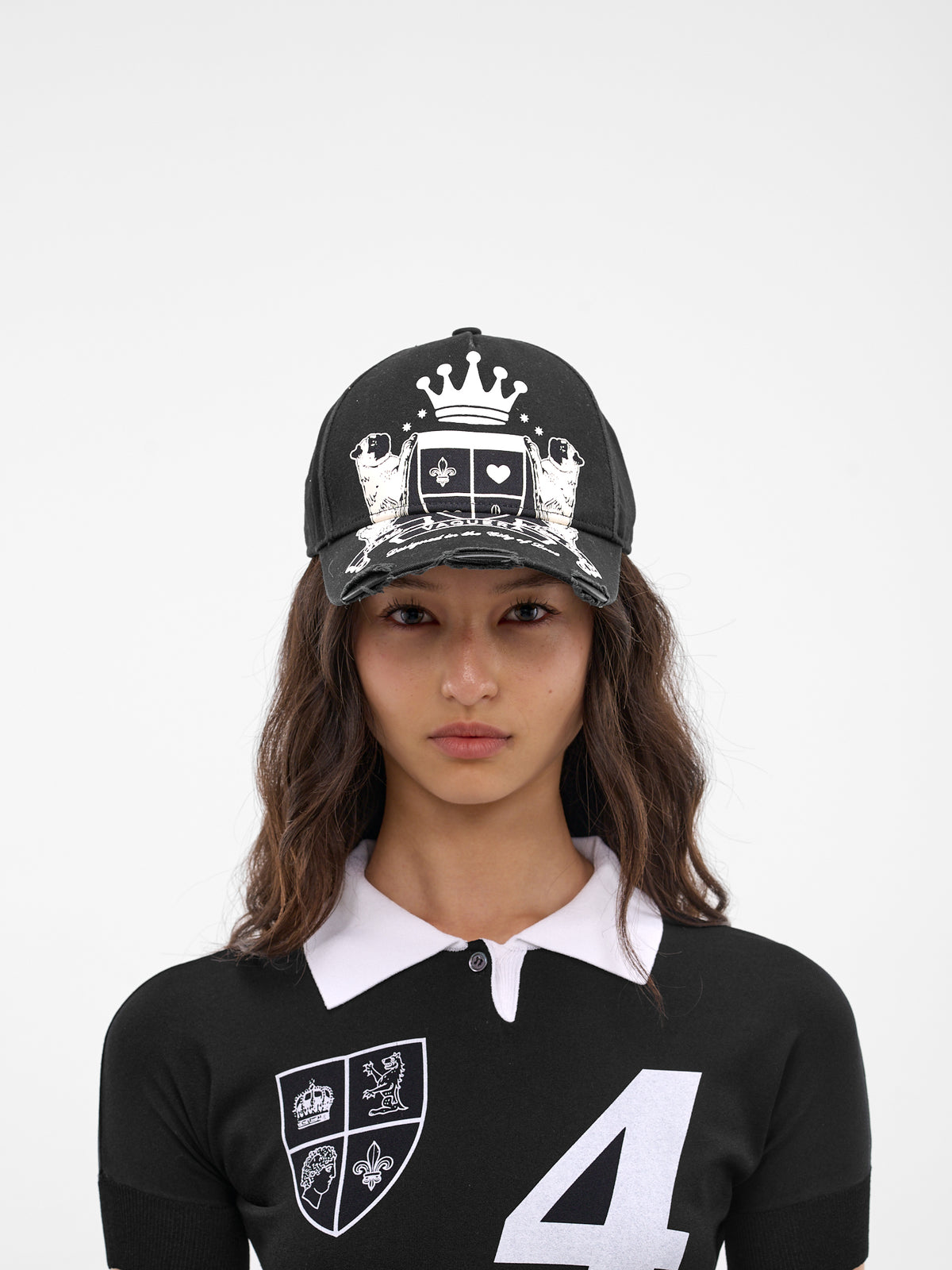 Black Crown Graphic Baseball Cap (VAQ11K600-BLACK)