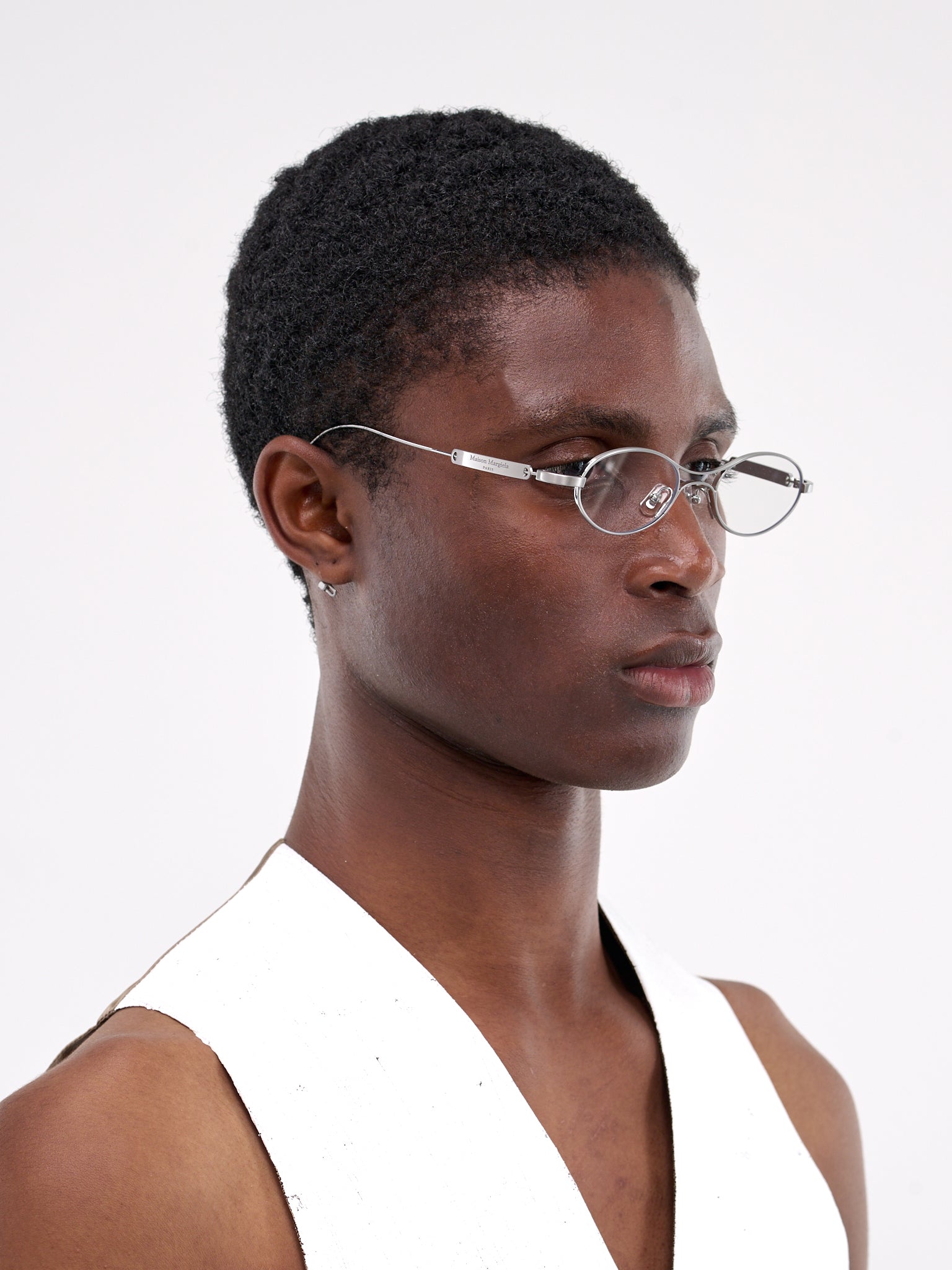 Margiela MM220 Glasses (MM220-A02-SILVER-CLEAR)