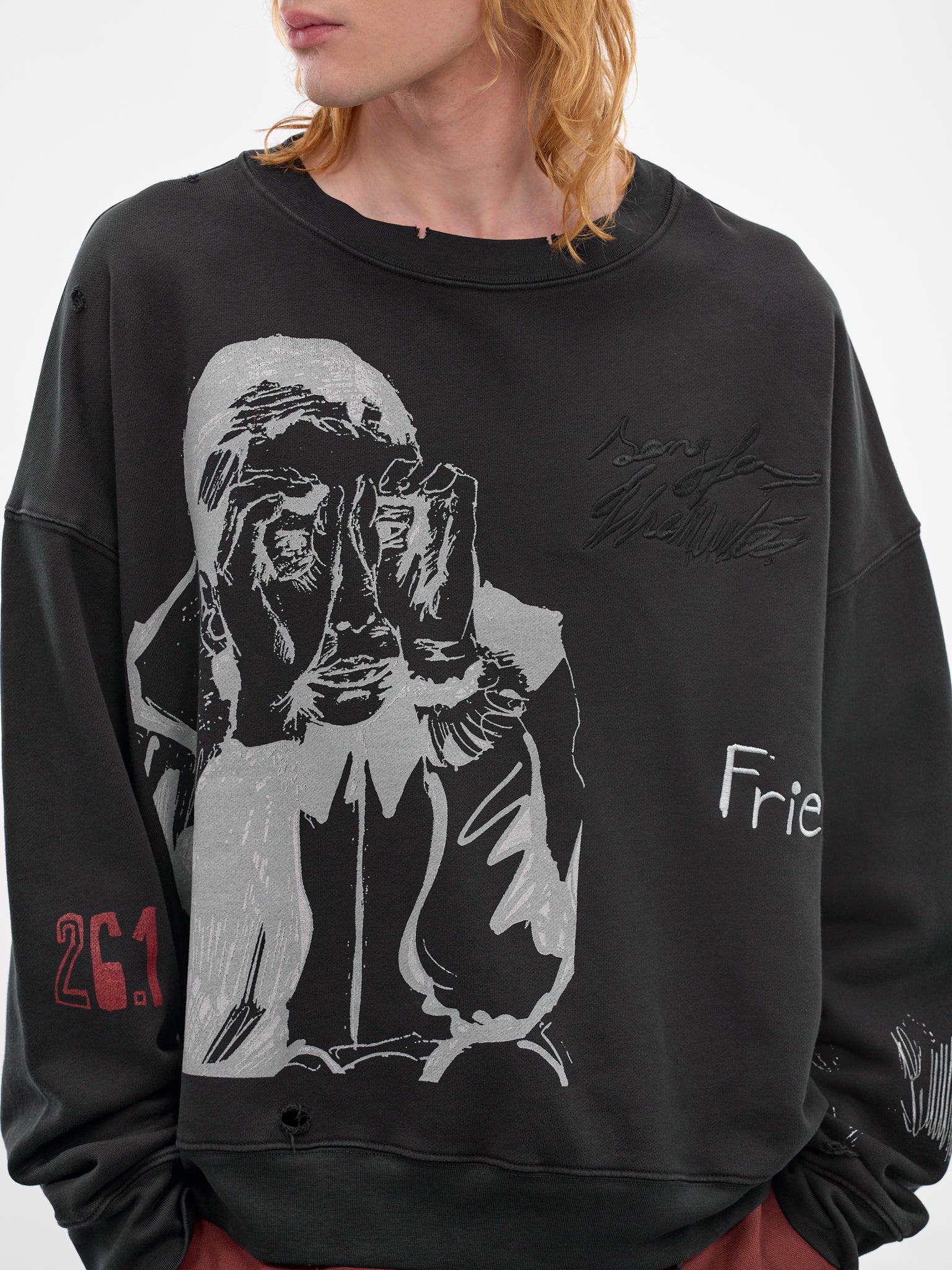 Black Peaking Kid Pullover Sweater (261-MJP029P5-BLACK)