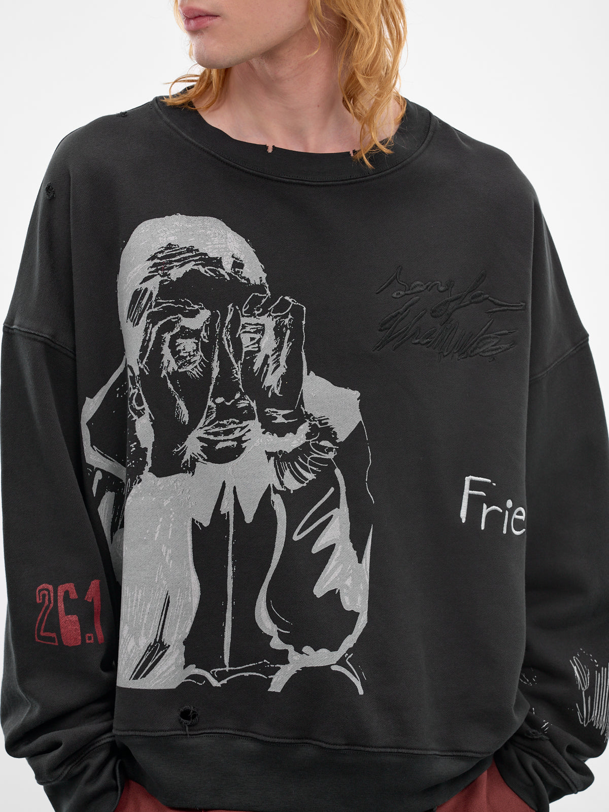 Black Peaking Kid Pullover Sweater (261-MJP029P5-BLACK)