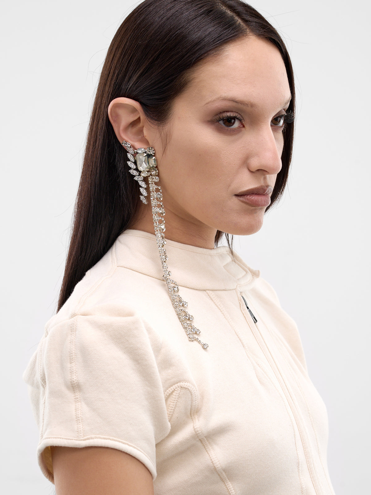 4D Grafted Sparks Clip Earrings (12590462501-SILVER)