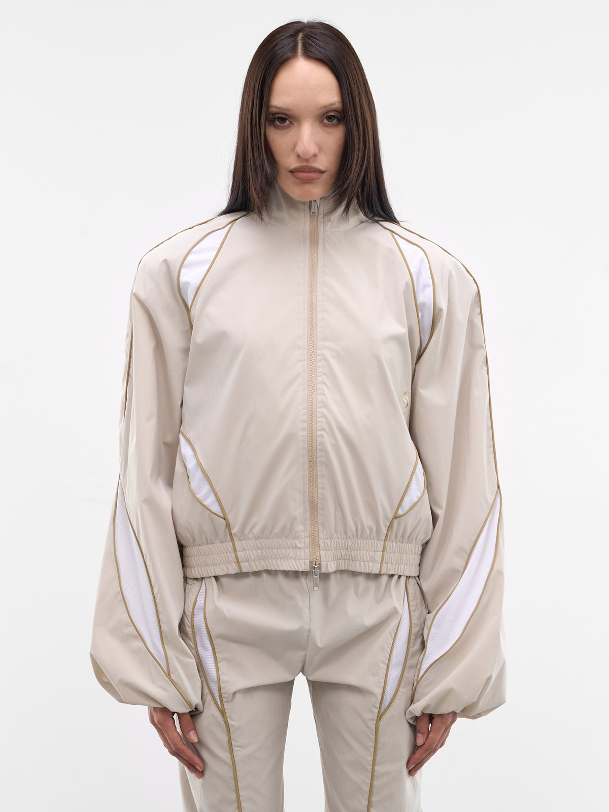 Stone Technical Slash Track Jacket (SS26OW02-W15-STONE