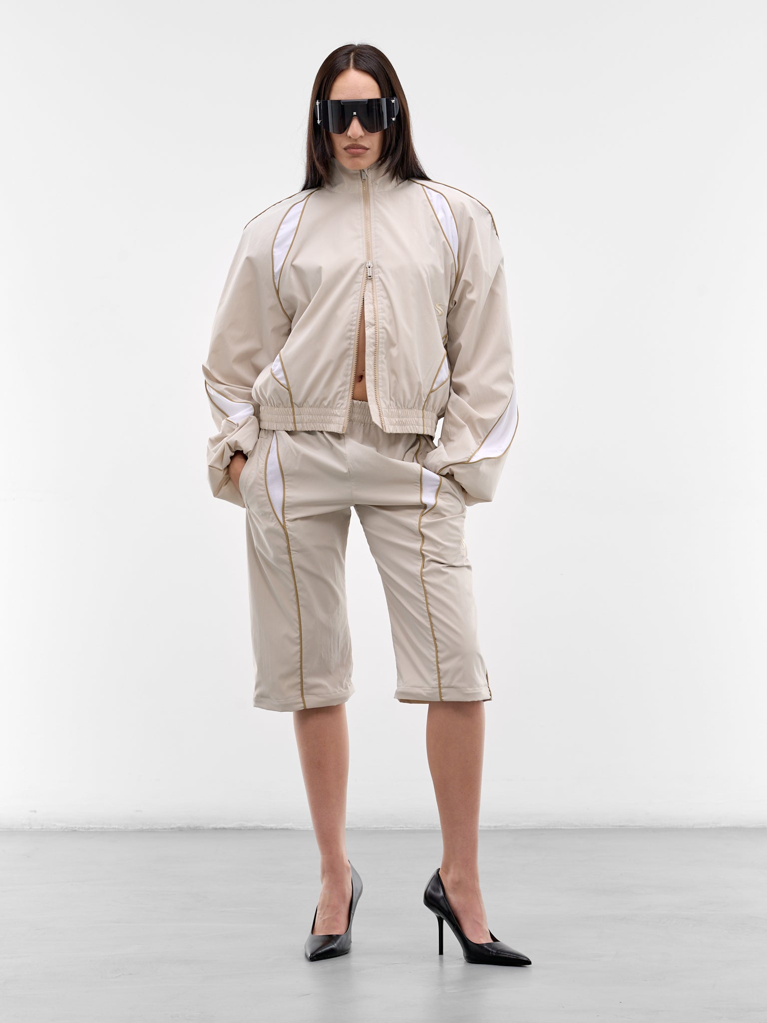 Stone Technical Slash Track Jacket (SS26OW02-W15-STONE
