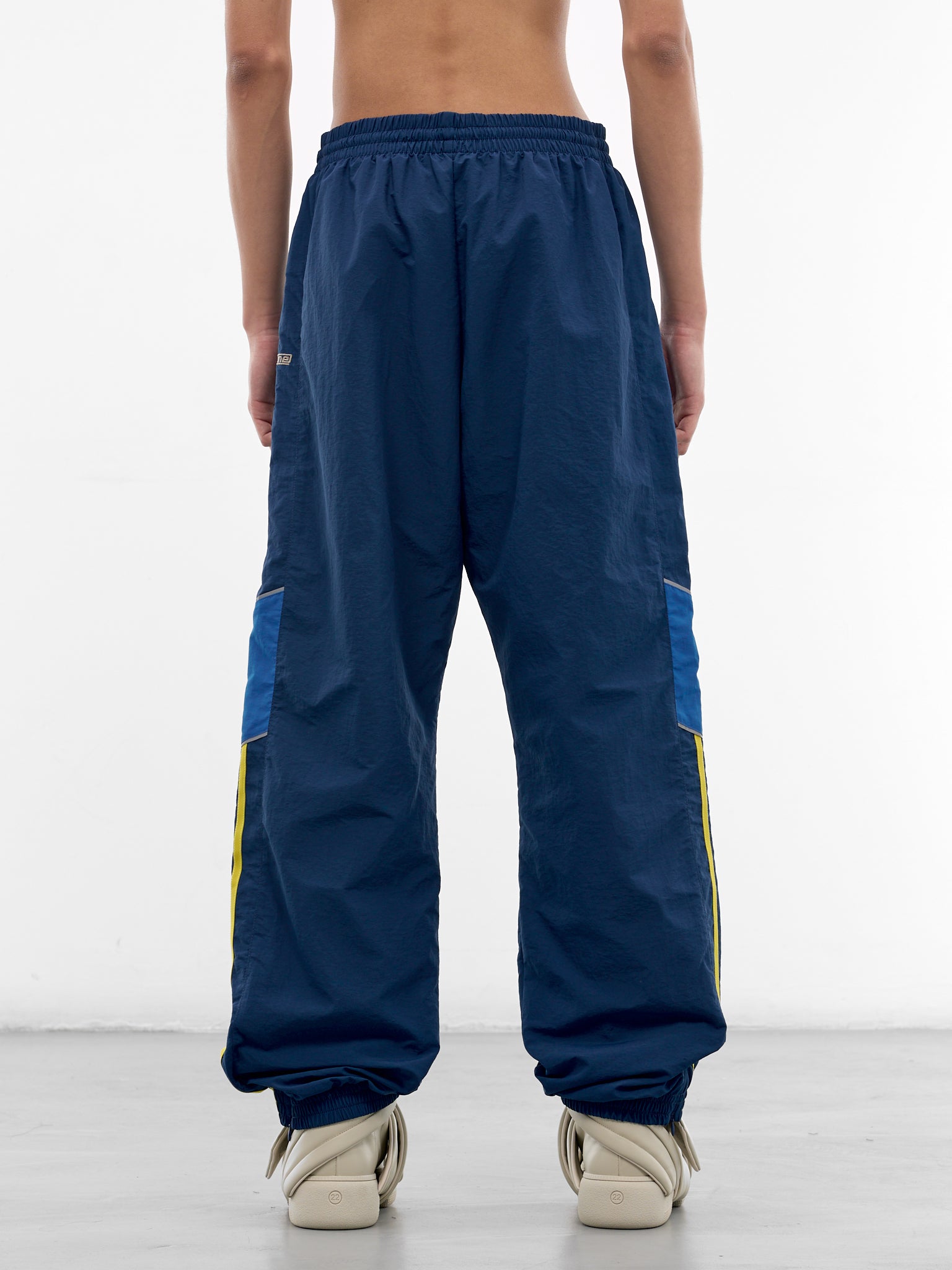 Blue Nylon Track Pants (131WP01536-BLUE)