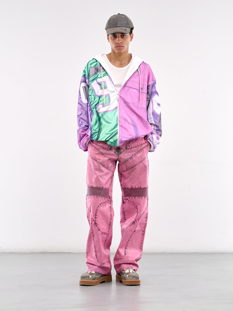 Trompe L'oeil Printed Hoodie (DFM58013TJ104PRINT-FUSCIA)