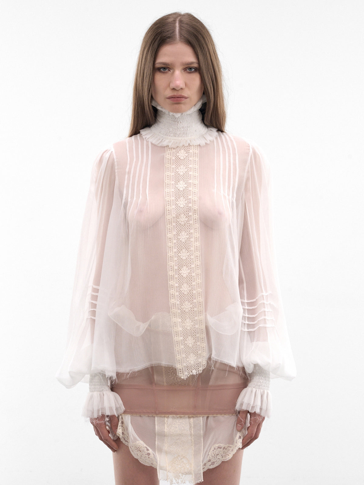 DILARA FINDIKOGLU Drama Of Exile White Blouse | H.Lorenzo - front