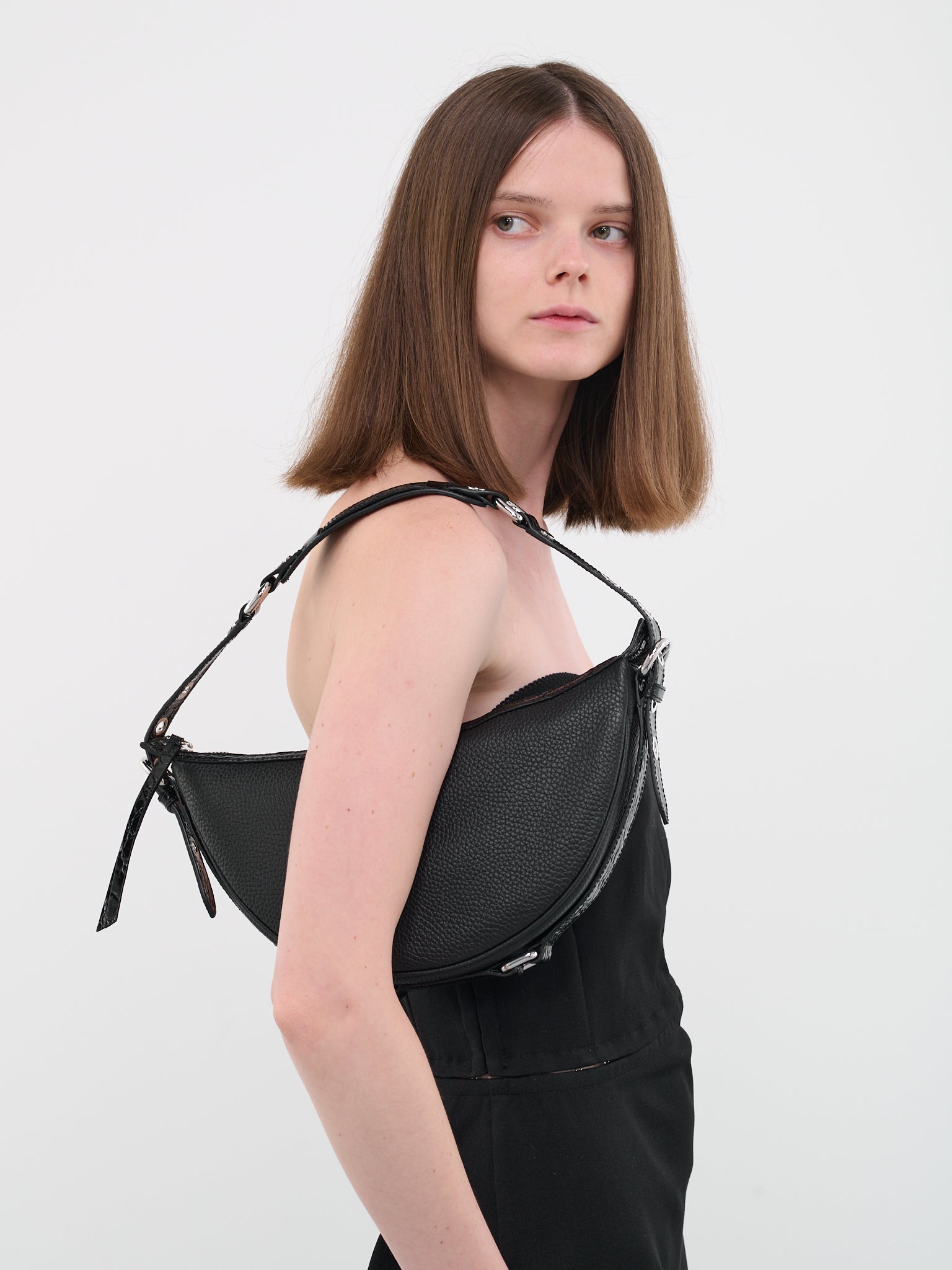 GIB GRAIN LEATHER SHOULDER BAG for Women - By Far sale