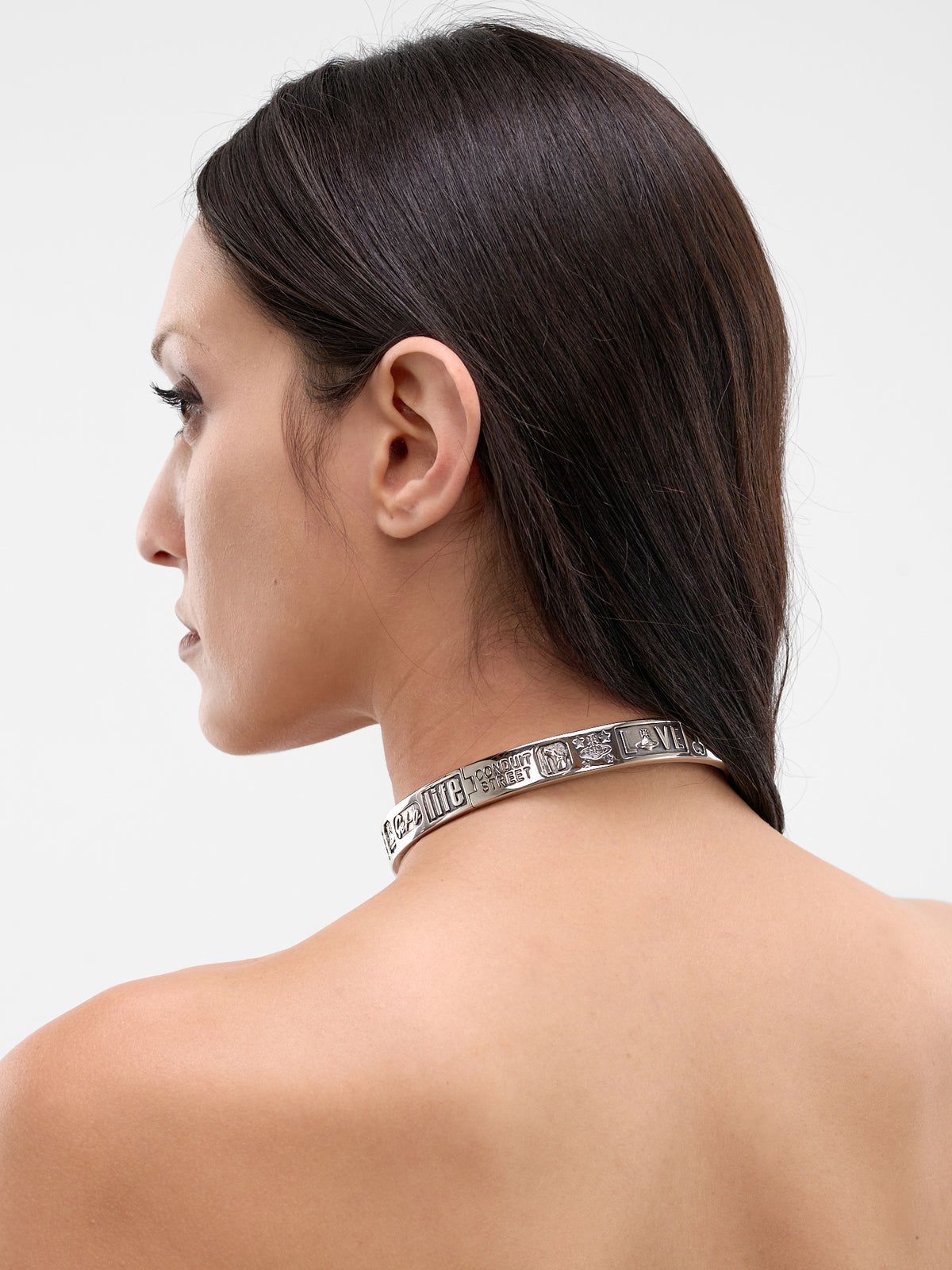 Antique Platinum Victorine Choker (6303003X-02P017-ANTIQUE-PLATIN)