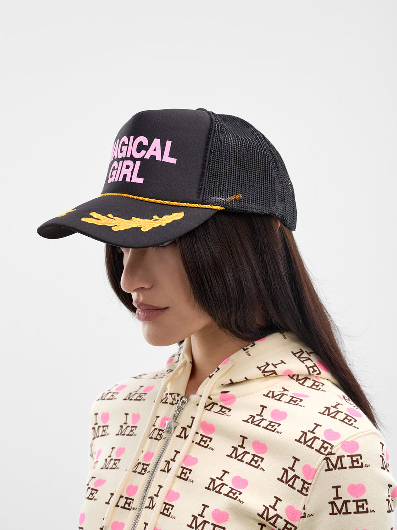 Black Magical Girl Trucker Hat (AWSS2600136-PINK-MAGICAL-GIRL)
