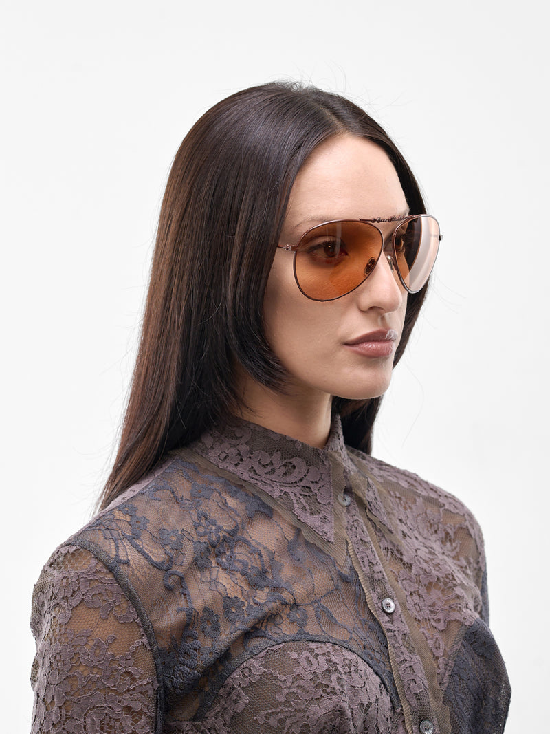 Orange Metal Aviator Sunglasses (AC-UX-EYEW000002-BROWN-ORANGE)