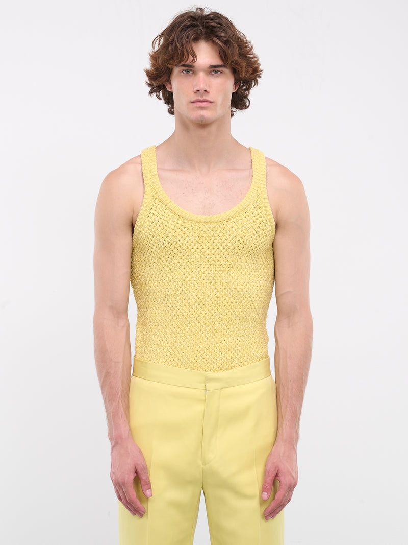 Fishnet Knit Tank Top (0441-K003-CANARY-030)