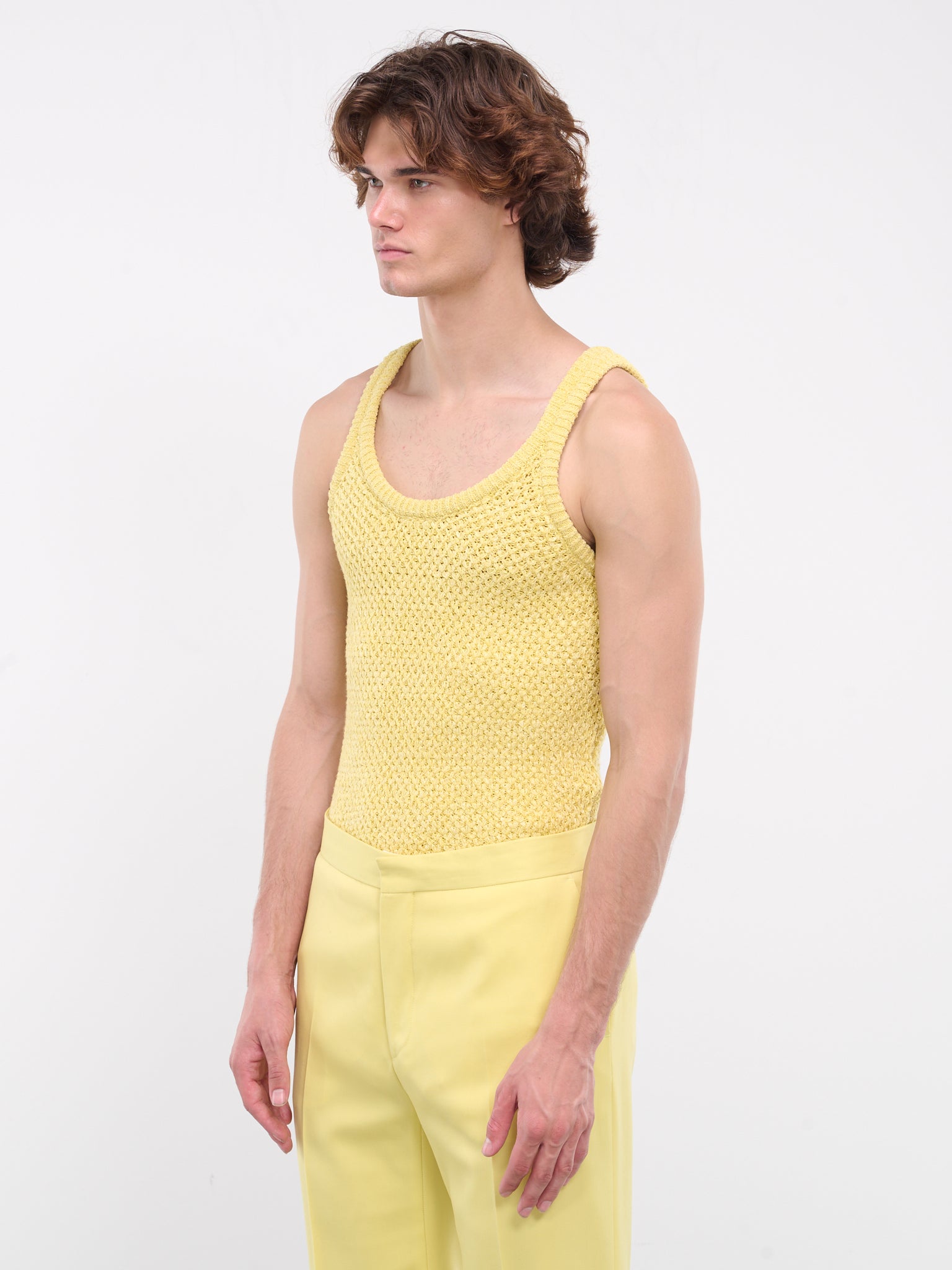 Fishnet Knit Tank Top (0441-K003-CANARY-030)