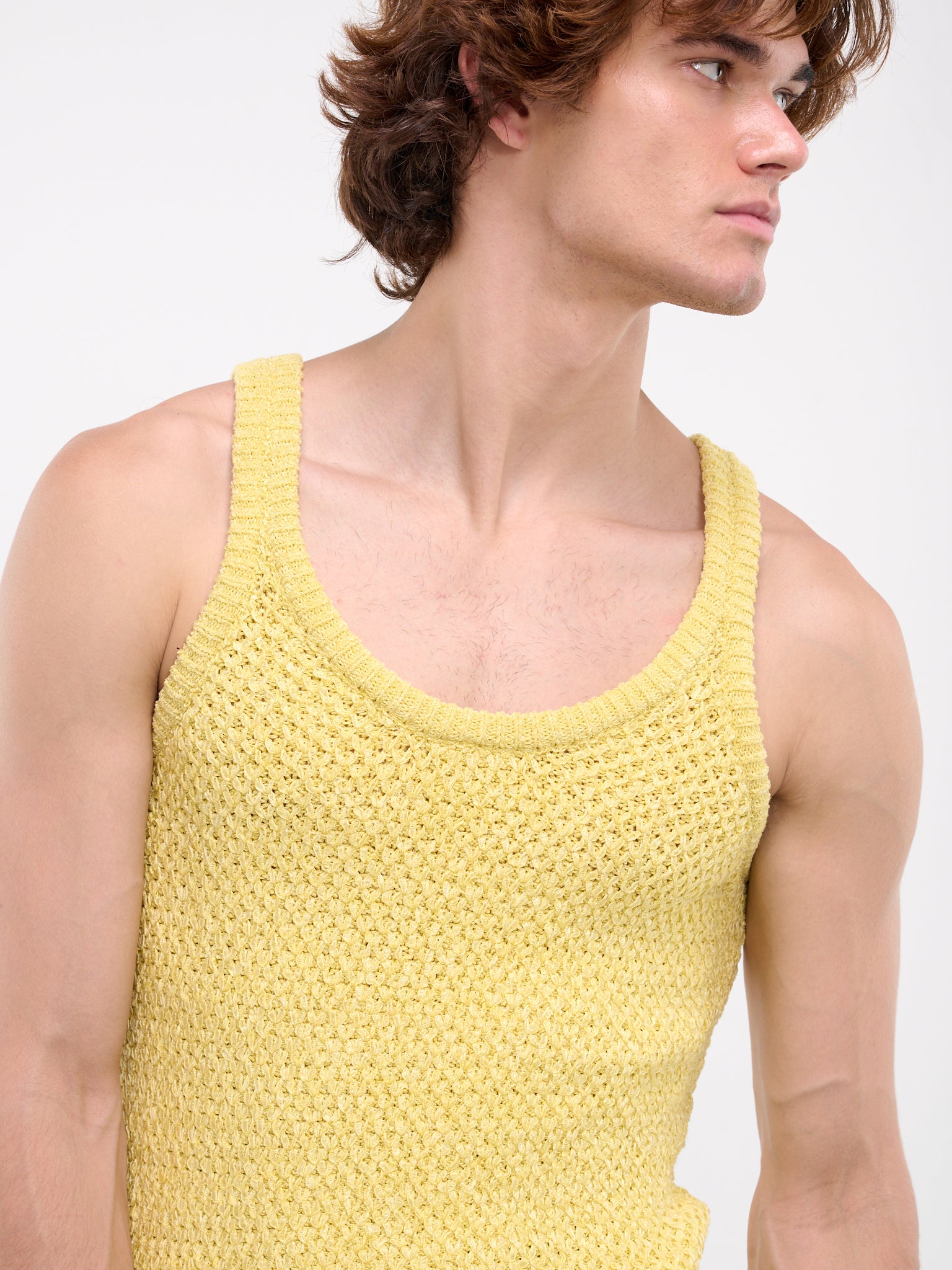 Fishnet Knit Tank Top (0441-K003-CANARY-030)