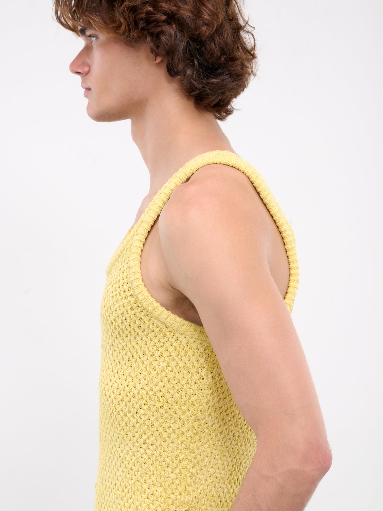 Fishnet Knit Tank Top (0441-K003-CANARY-030)