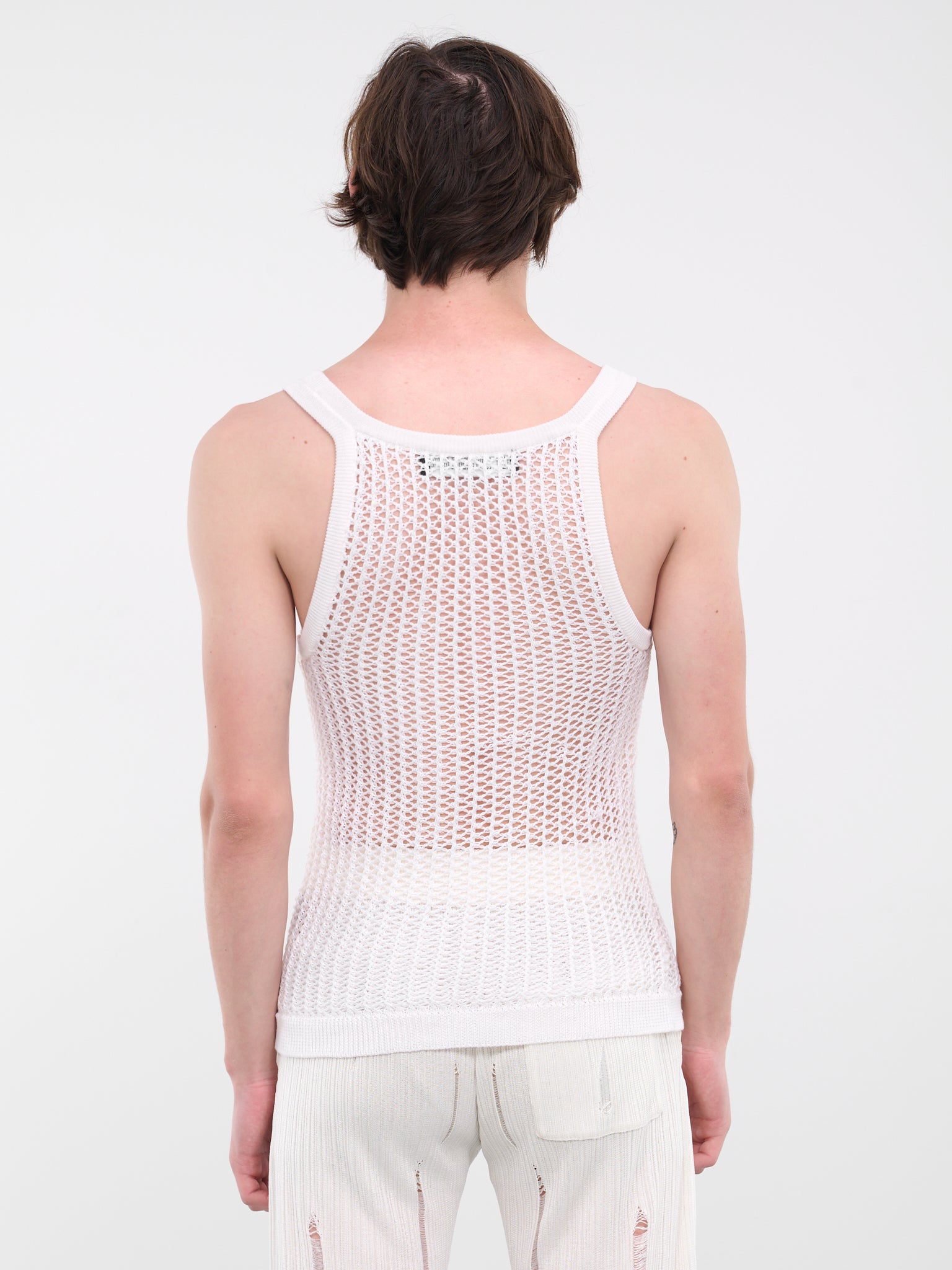 Net Knit Tank Top (0441-K956-OFF-WHITE)