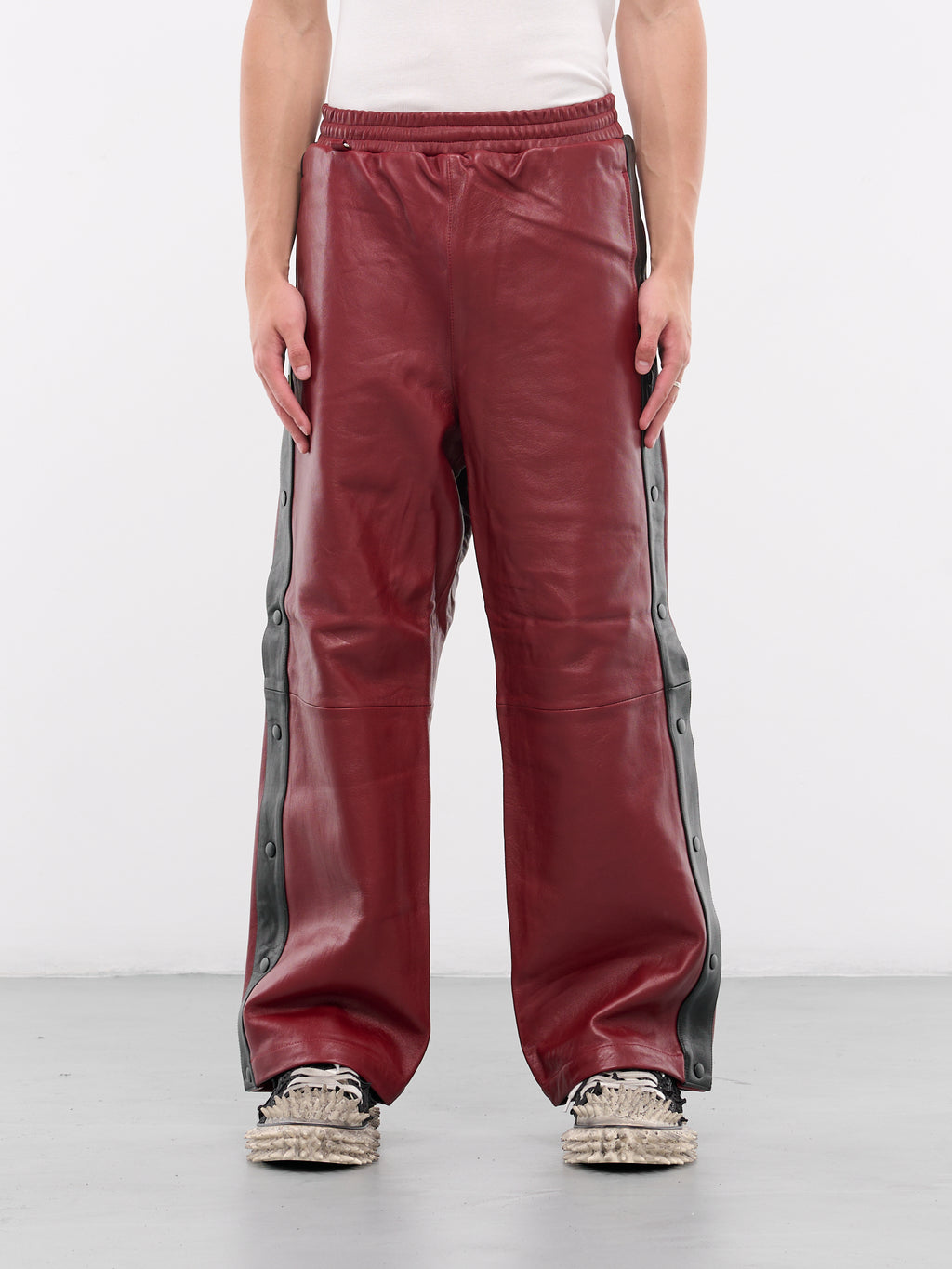 DOUBLET Lambskin Leather Track Pants | H.Lorenzo
