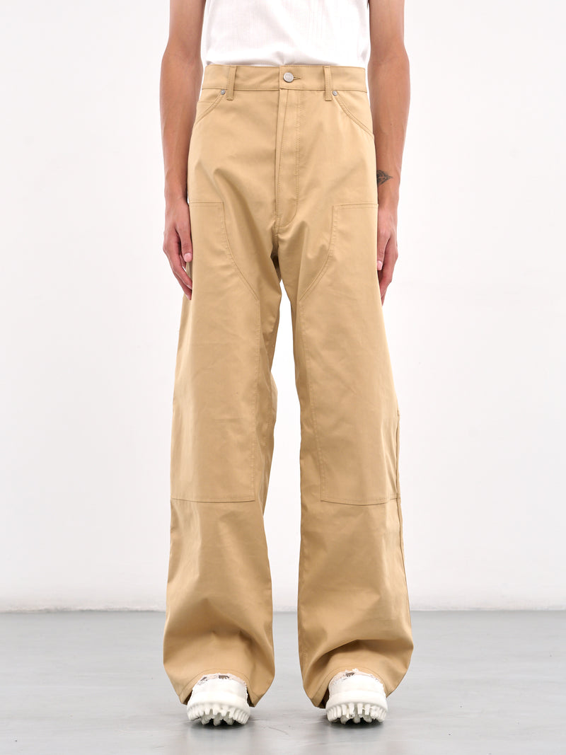 Wide Leg Carpenter's Pants (B1MS253057-260-KHAKI)