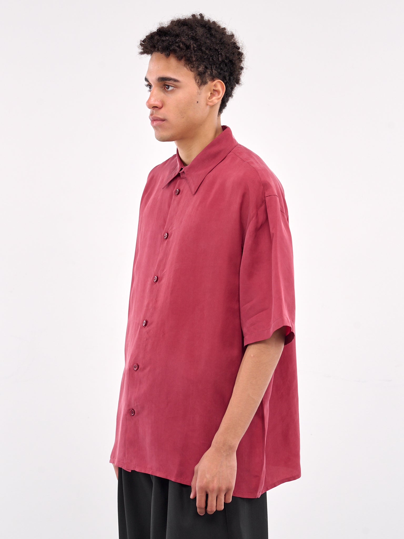 Boxy Shirt (0510-T715-RED-BLACK)