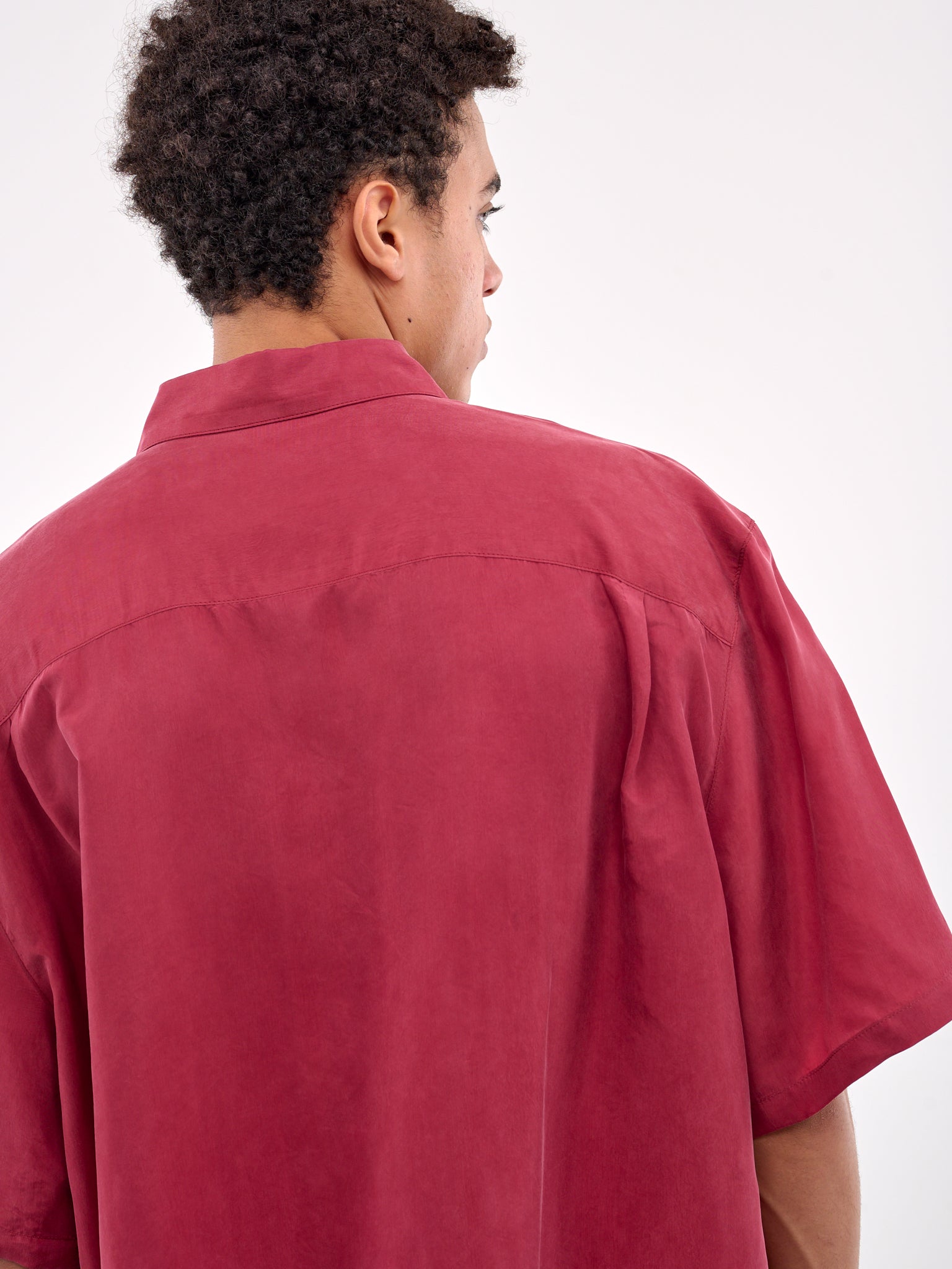 Boxy Shirt (0510-T715-RED-BLACK)