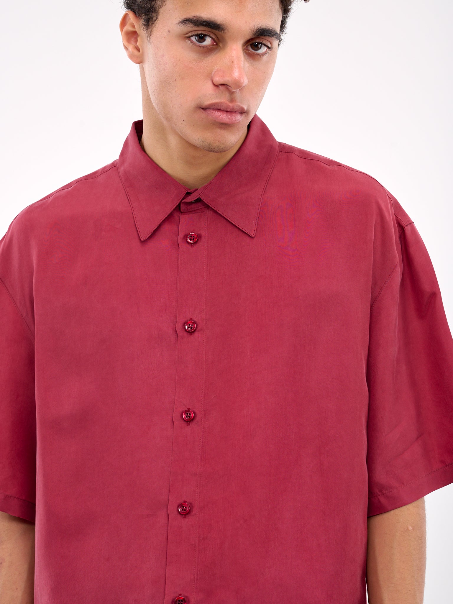 Boxy Shirt (0510-T715-RED-BLACK)