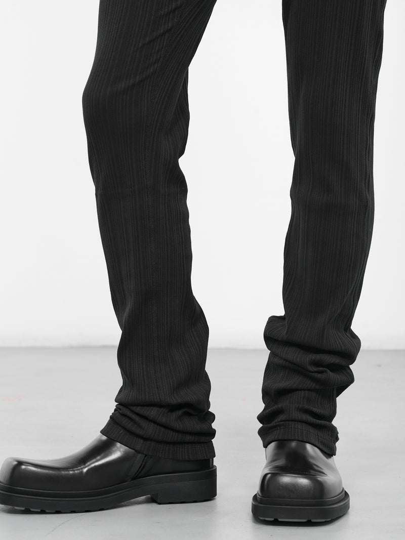Cut-Out Flared Lounge Pants (0664-T383-BLACK)