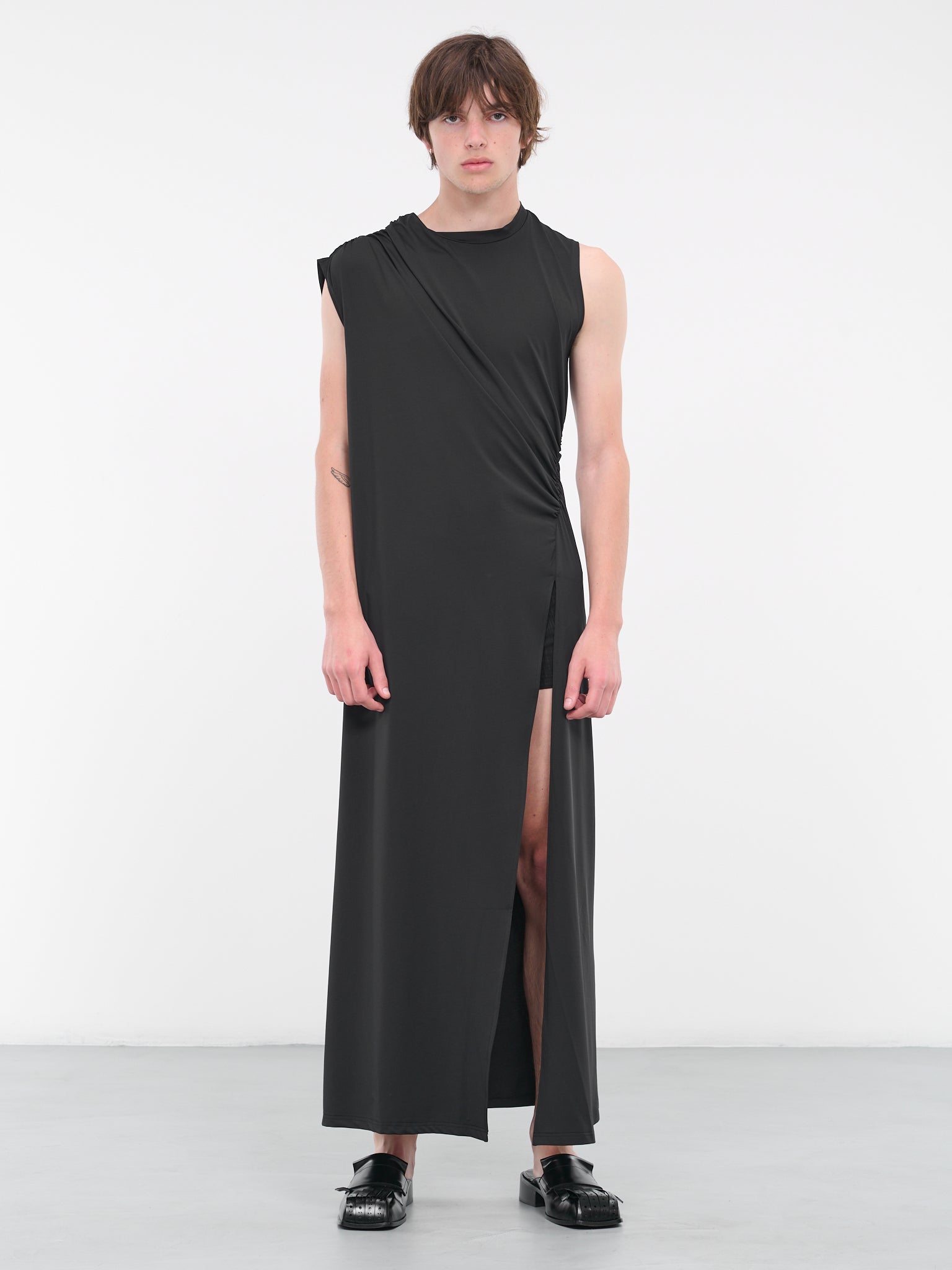 Pleated Dress (0683-T903-BLACK)