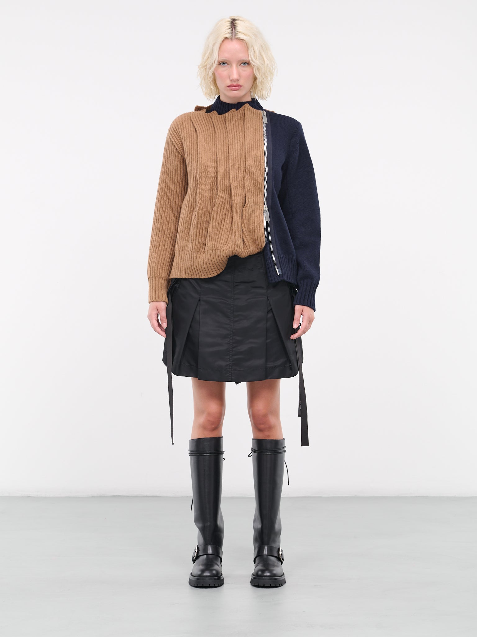 Nylon Skirt Shorts (06933-001-BLACK)