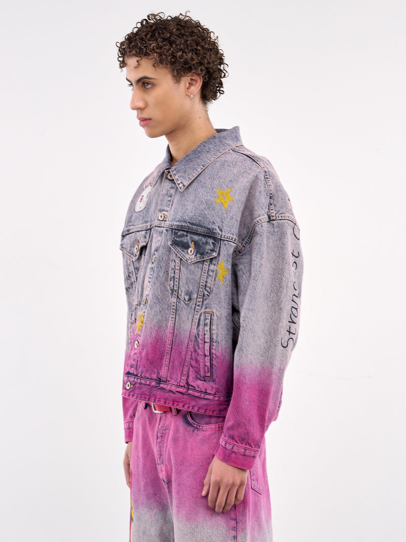 CHAOS EMBROIDERY SUEDE TRACK PANTS (20AW20PT135) | doublet