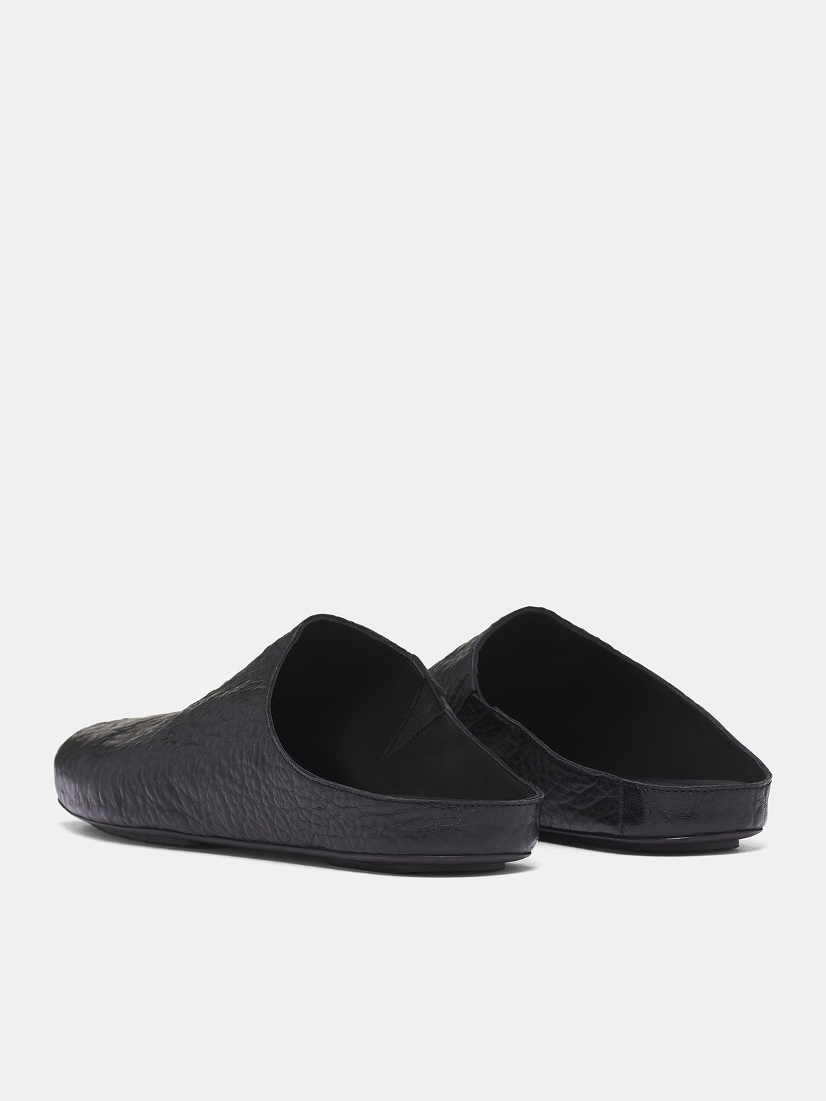 Black Leather Ballet Slipper (US9592-UW900-BLACK)