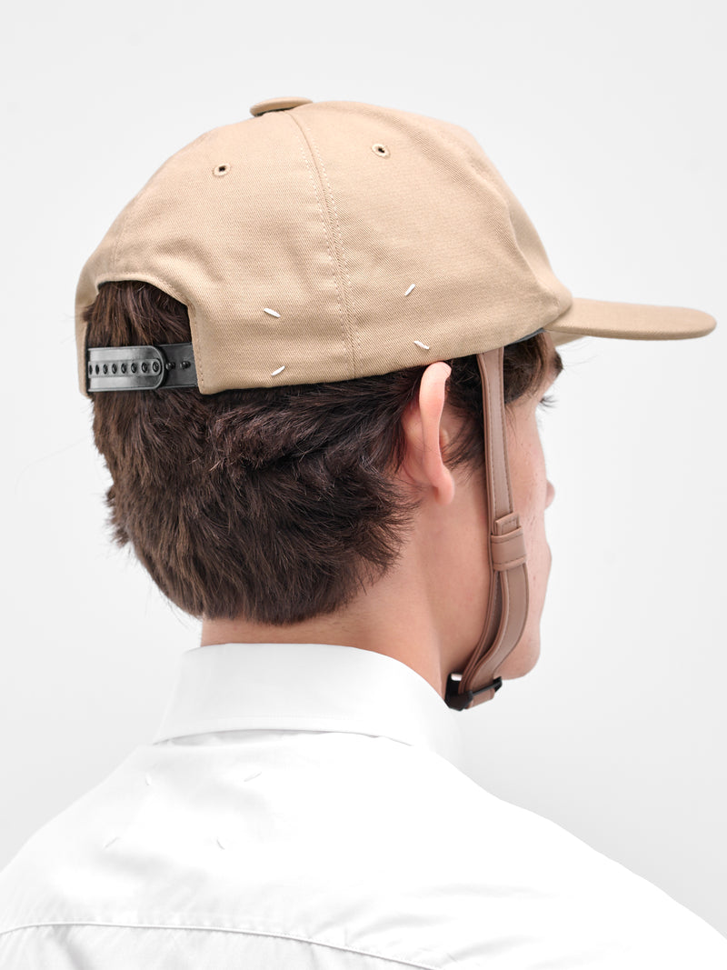 Beige Cotton Riding Cap (S50TC0079-M35673-110-LT-BROWN)