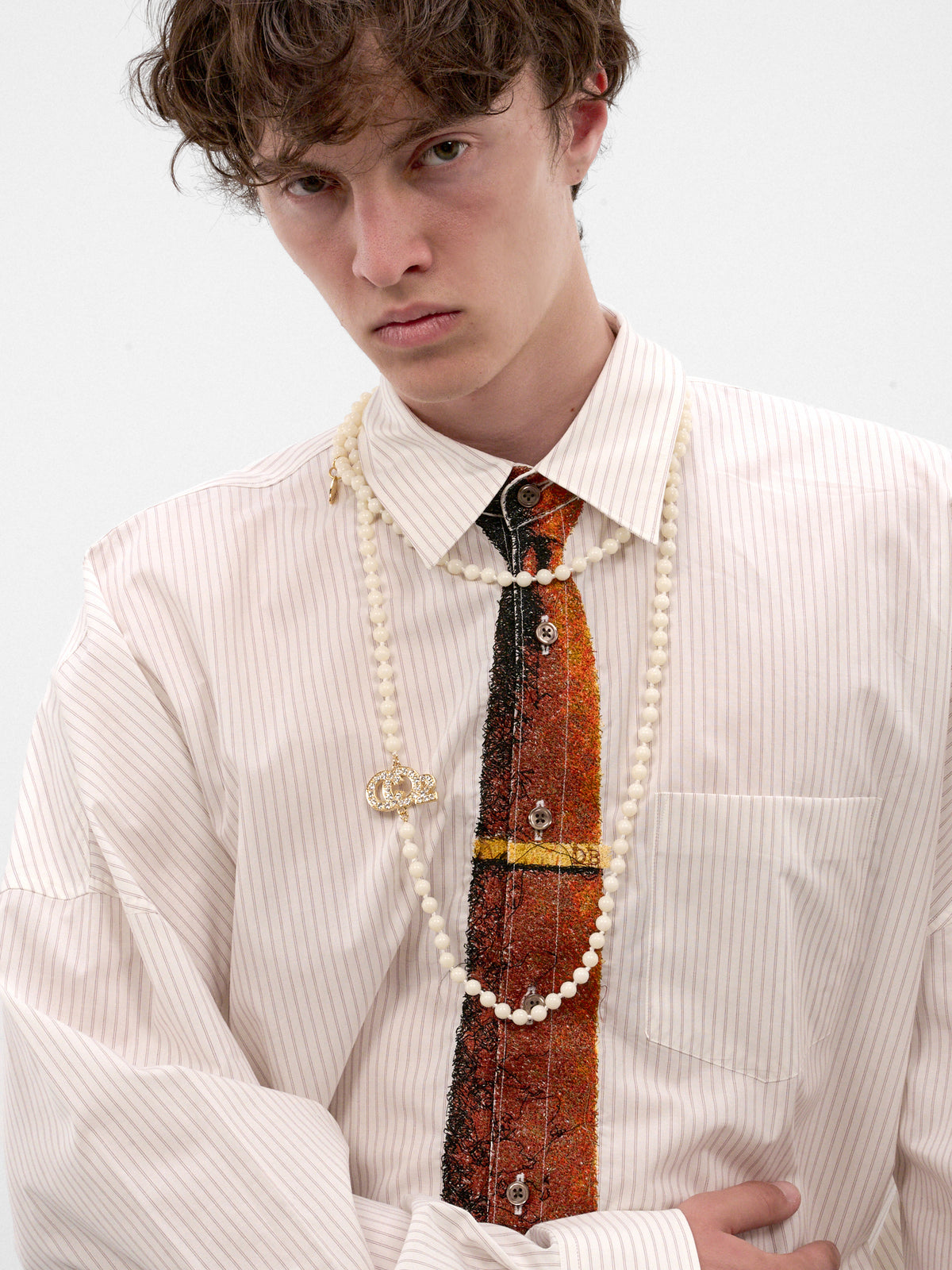 Pearl Double Beaded Necklace (26AW79AC55-GOLD)
