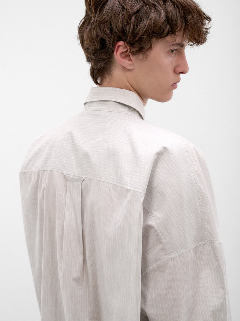 Gray Trompe L'oeil Tie Shirt (26AW20SH178-GREY)