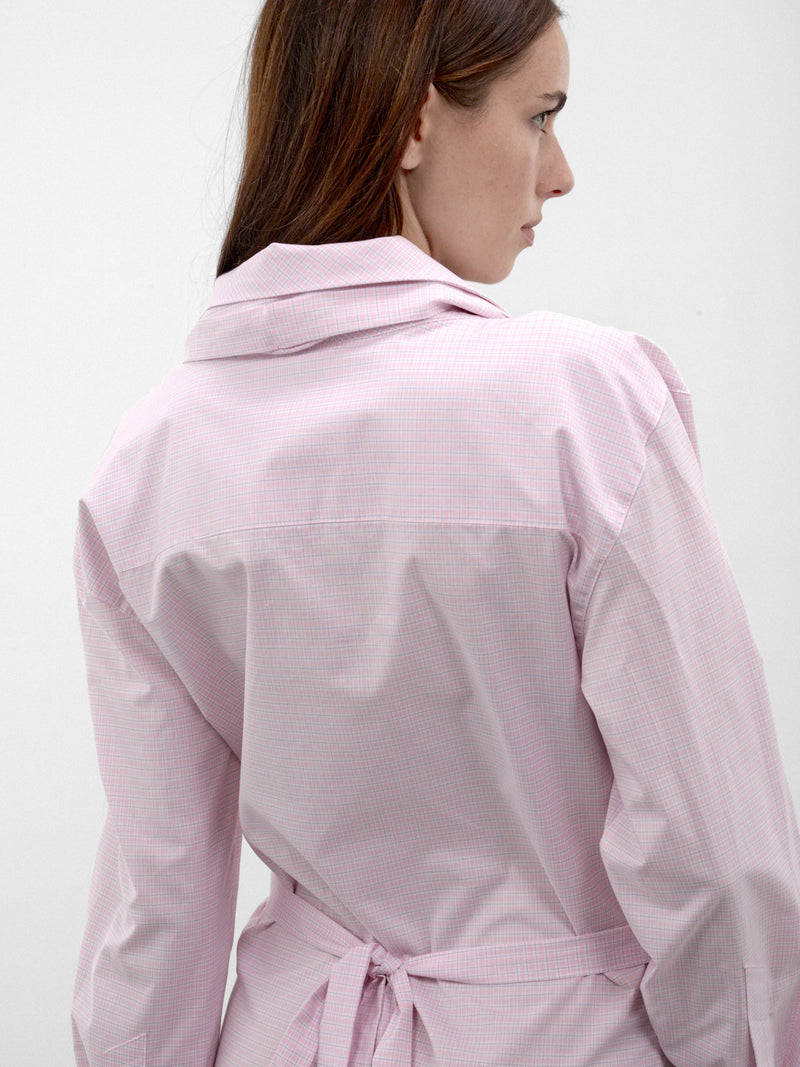 Pink Cotton Shirt Mini Dress (261WCA00514-PINK)