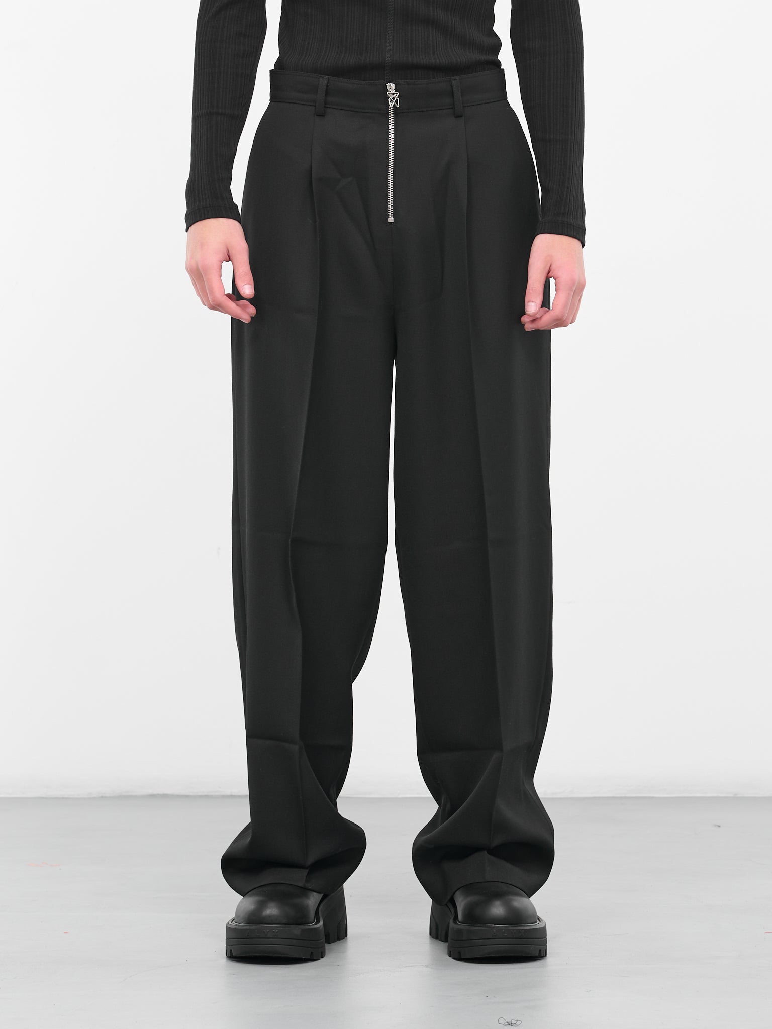Large Zip Trousers (0732-T115-BLACK)