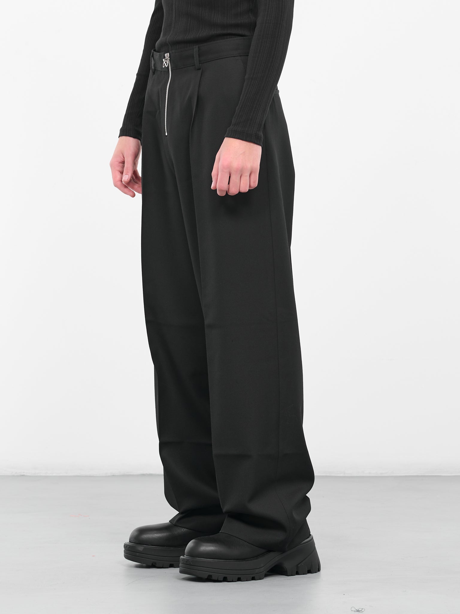 Large Zip Trousers (0732-T115-BLACK)